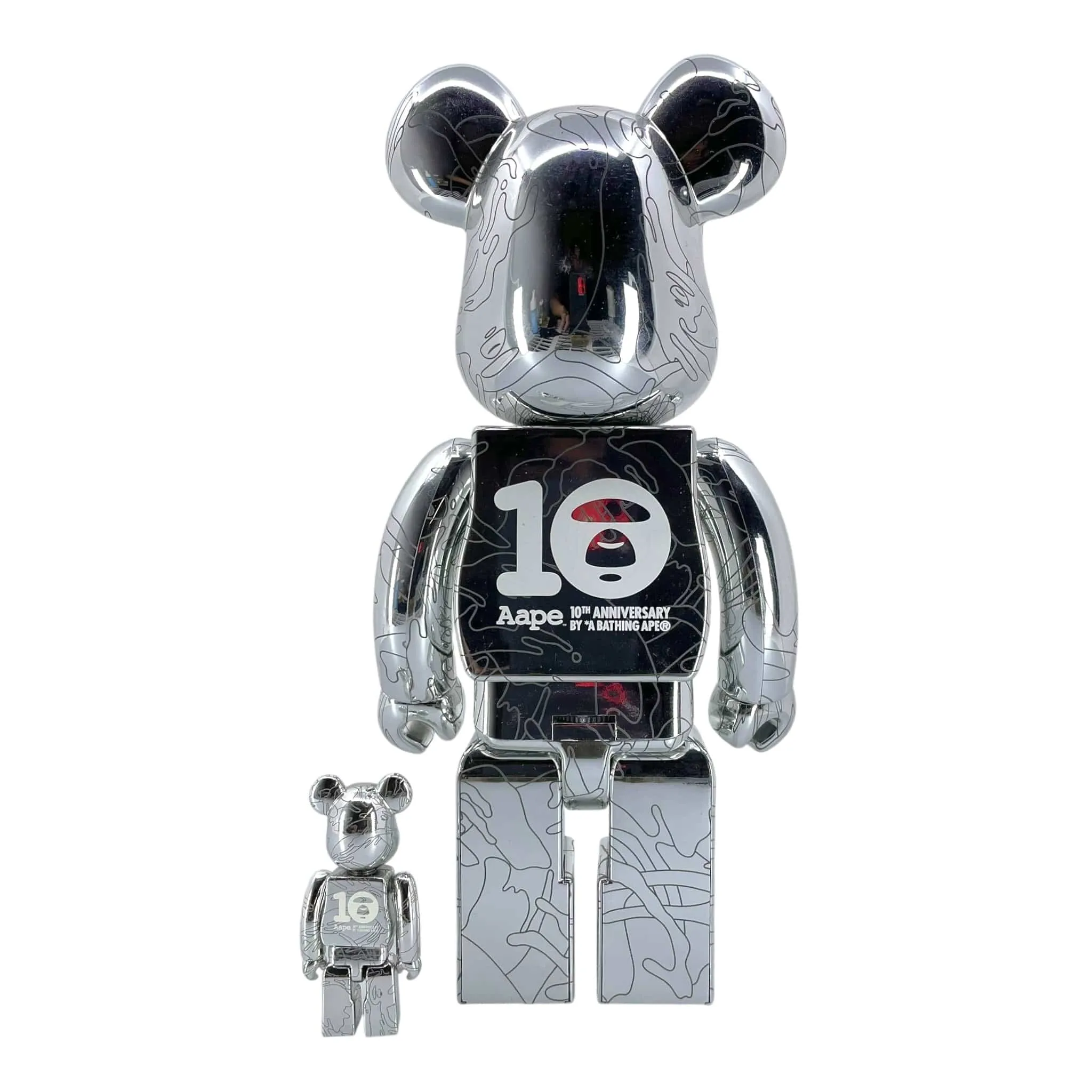 Bearbrick x AAPE by A Bathing Ape 10th Anniversary 100% & 400% Set