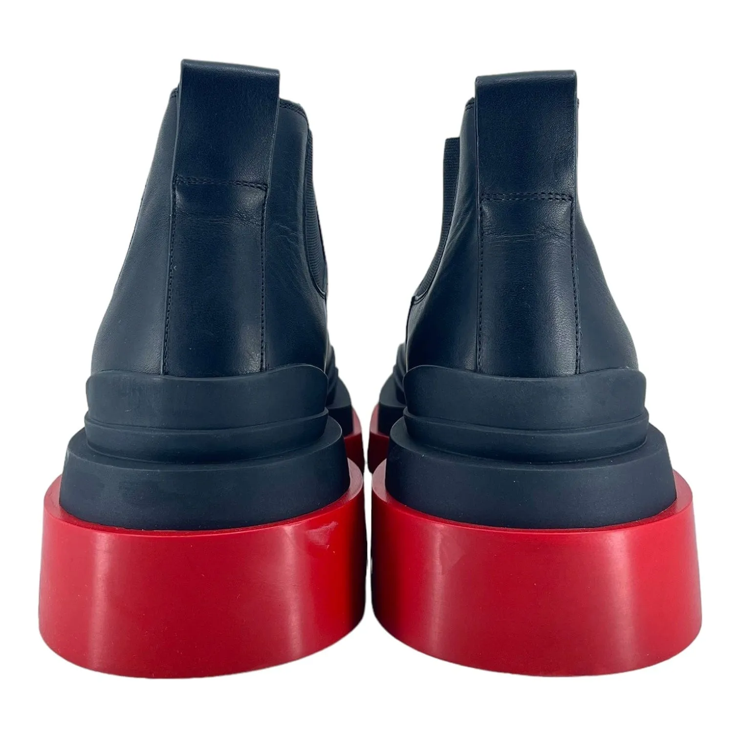 Bottega Veneta Cropped Chelsea Boot Black Red