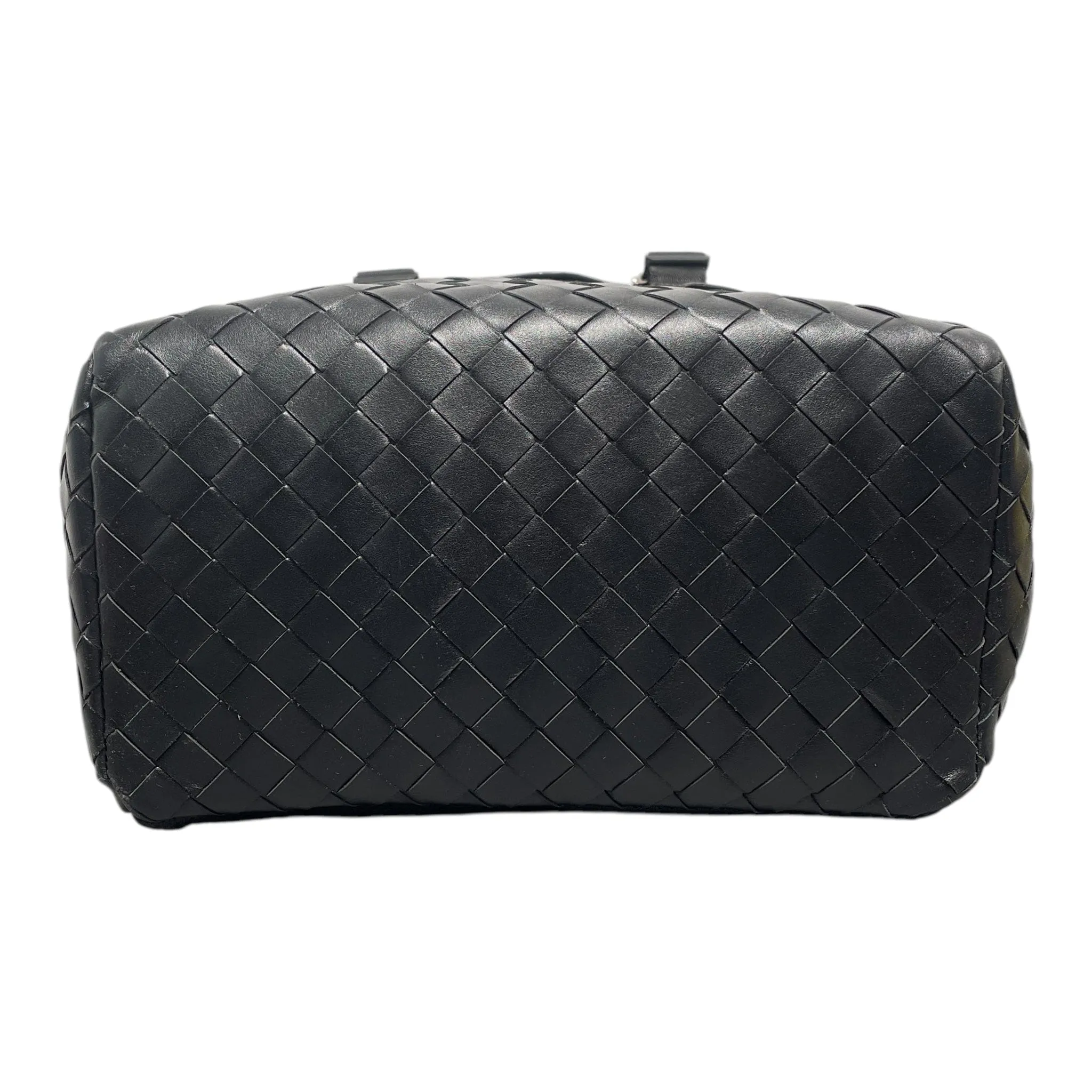 Bottega Veneta Flap Interlocking Backpack Black Pre-Owned