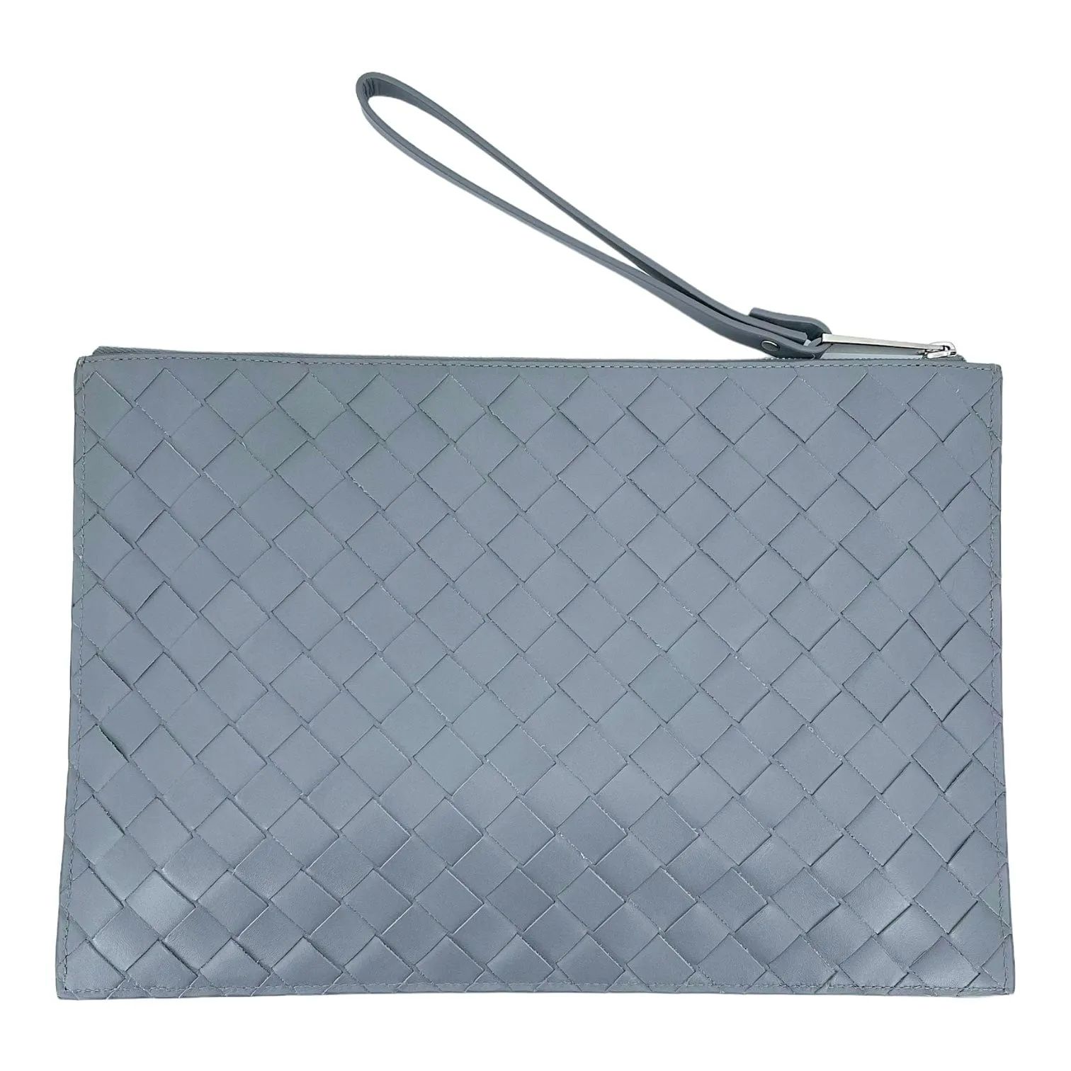 Bottega Veneta Intrecciato Clutch Bag Grey