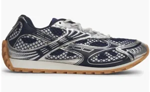 Bottega Veneta Orbit Trainer Navy Blue Silver Multi
