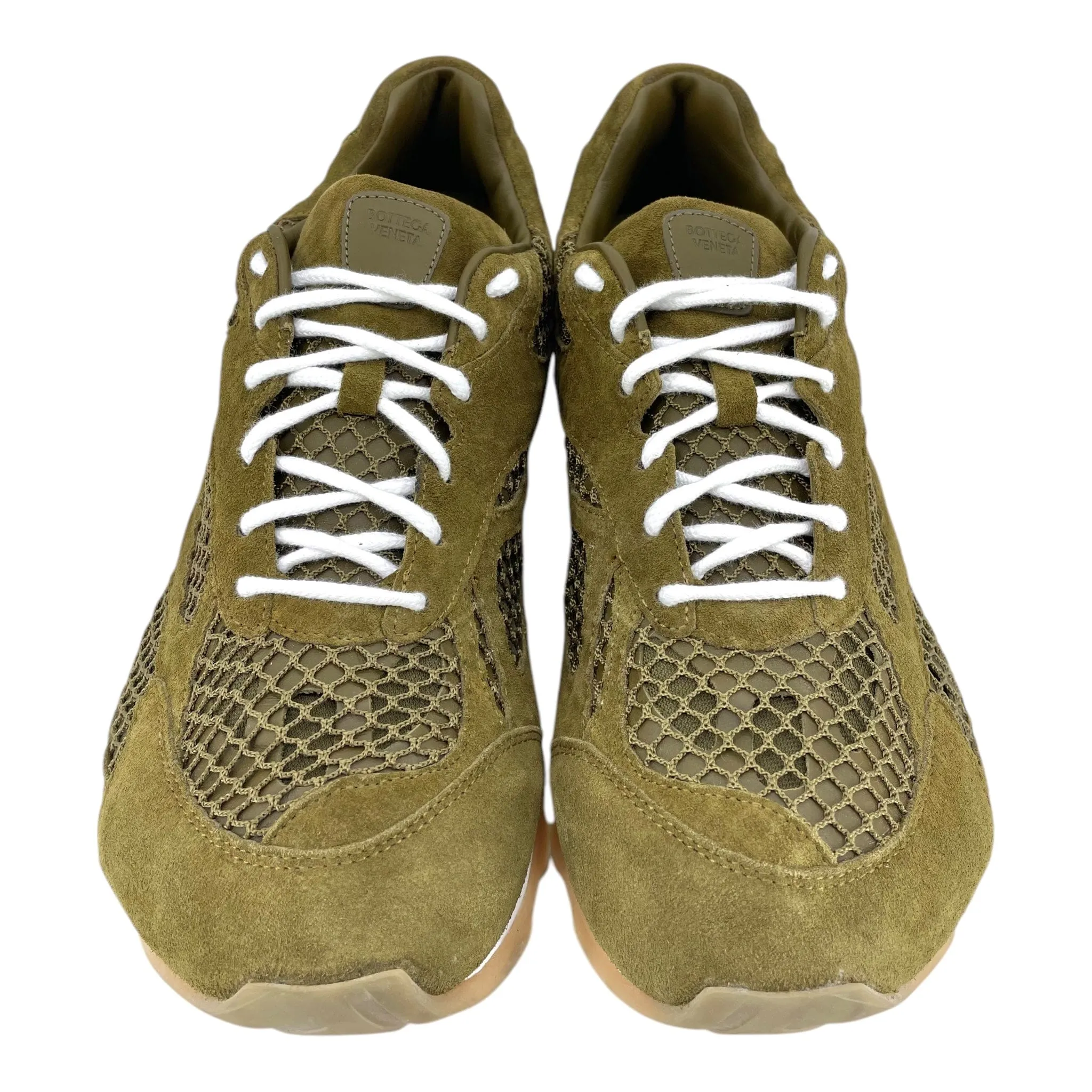 Bottega Veneta Orbit Trainer Olive Green White Beige