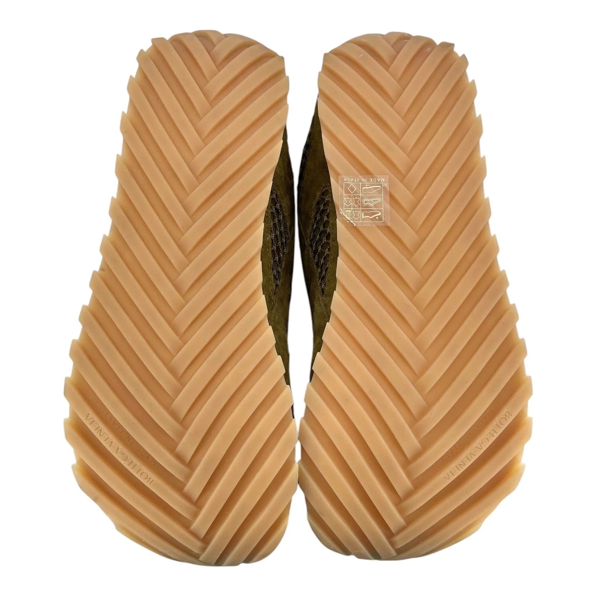 Bottega Veneta Orbit Trainer Olive Green White Beige
