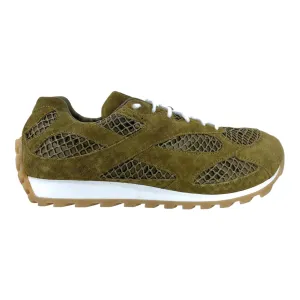 Bottega Veneta Orbit Trainer Olive Green White Beige