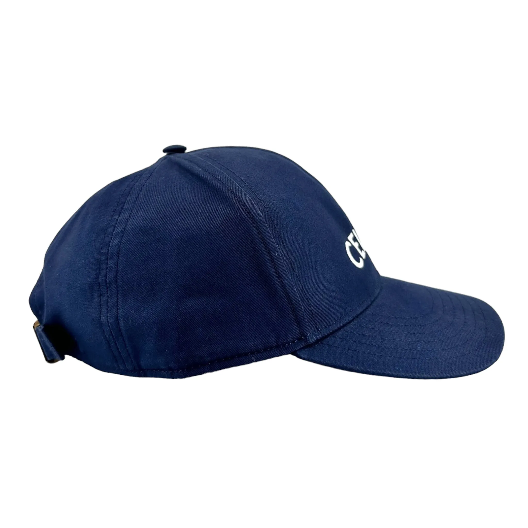 Celine Logo Baseball Hat Navy