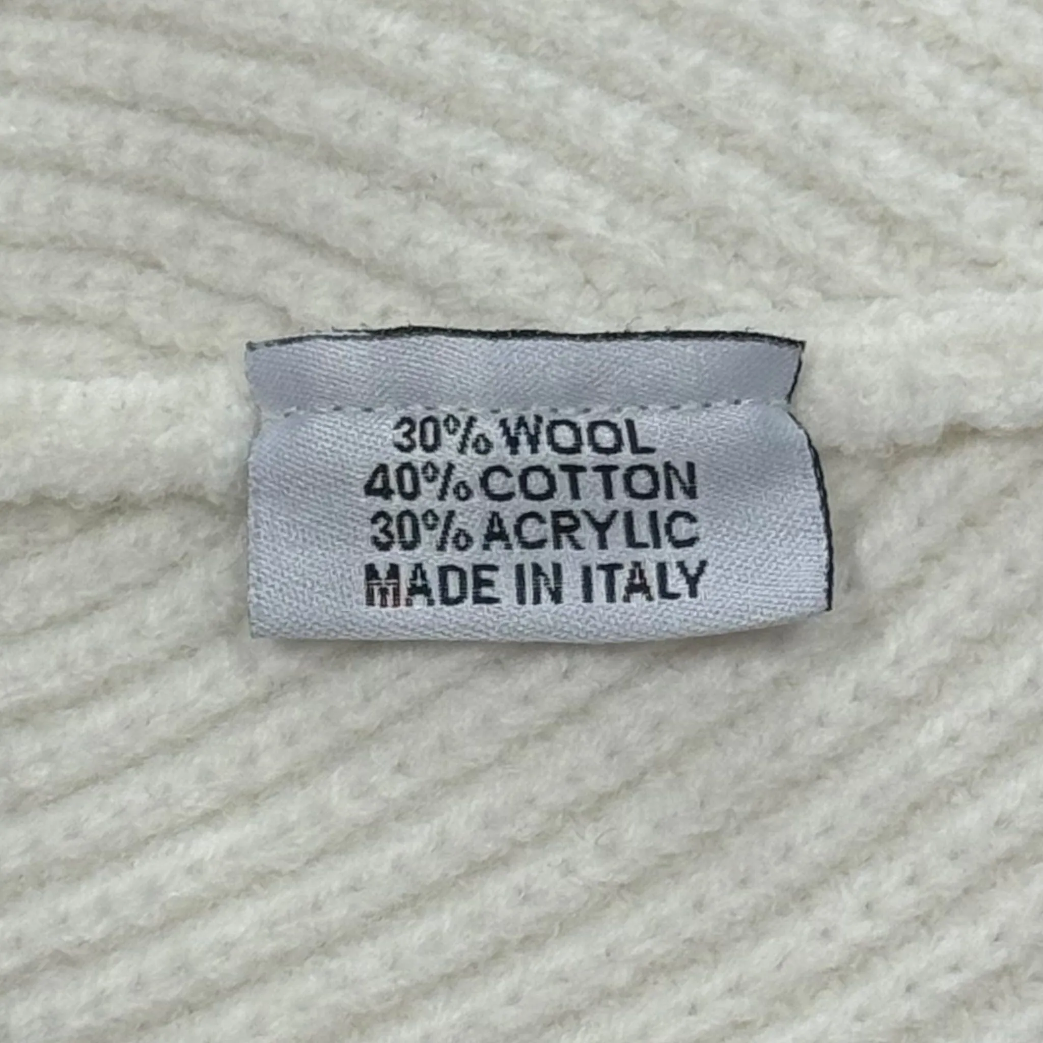 Celine Logo Knit Beanie White Pre-Owned