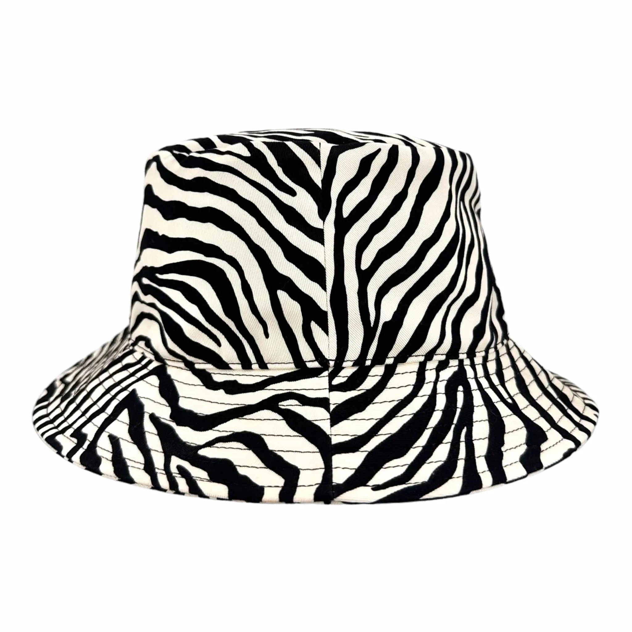 Celine Zebra Print Bucket Hat Black White