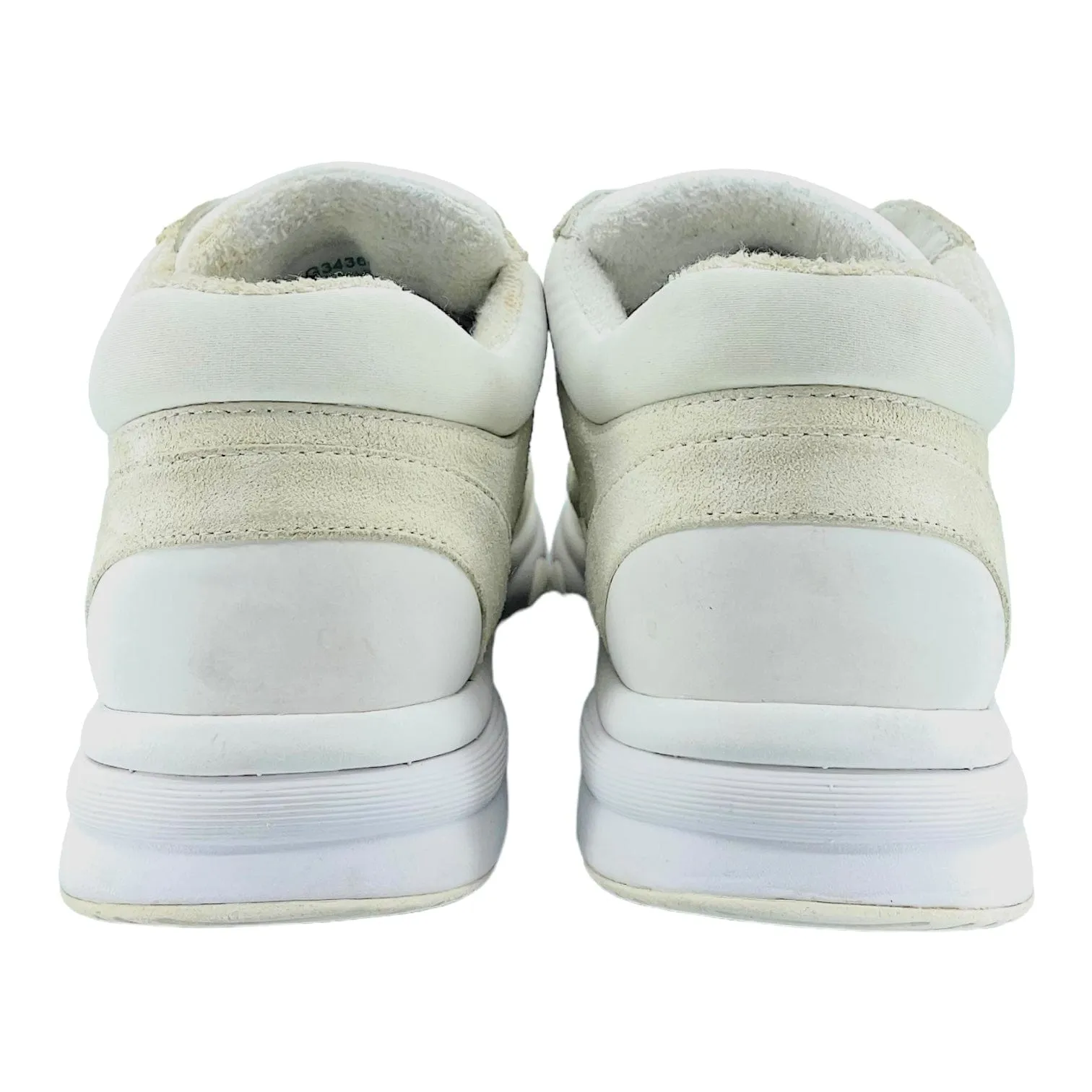 Chanel CC Logo Trainer Low Suede White White Pre-Owned