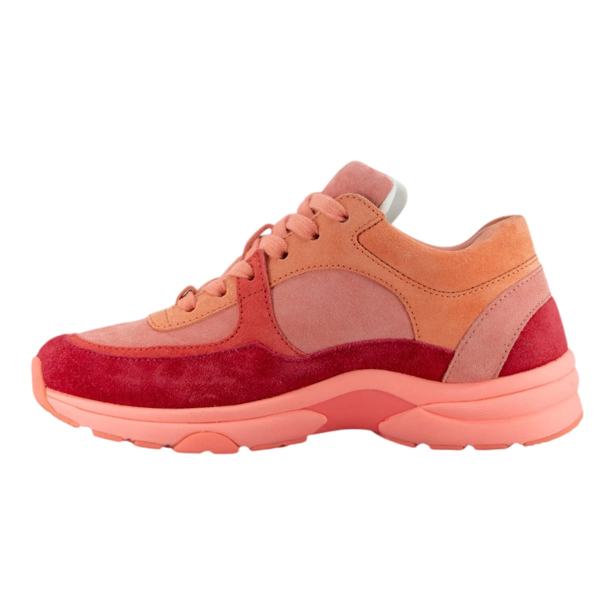Chanel CC Trainer Low Coral Red Multi Pre-Owned