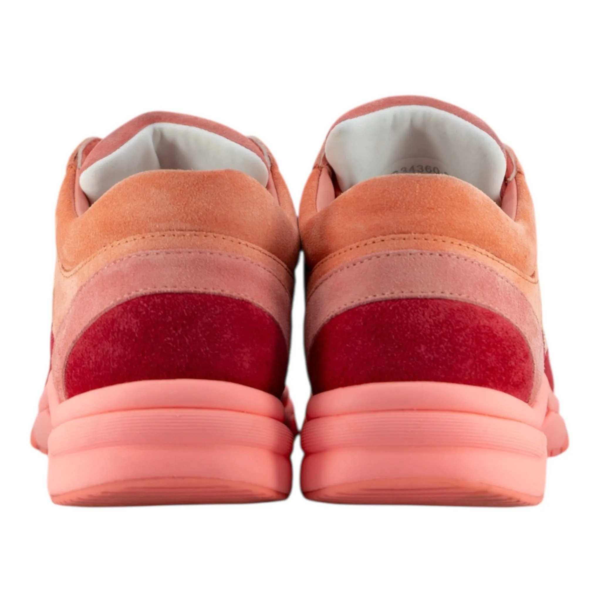Chanel CC Trainer Low Coral Red Multi Pre-Owned