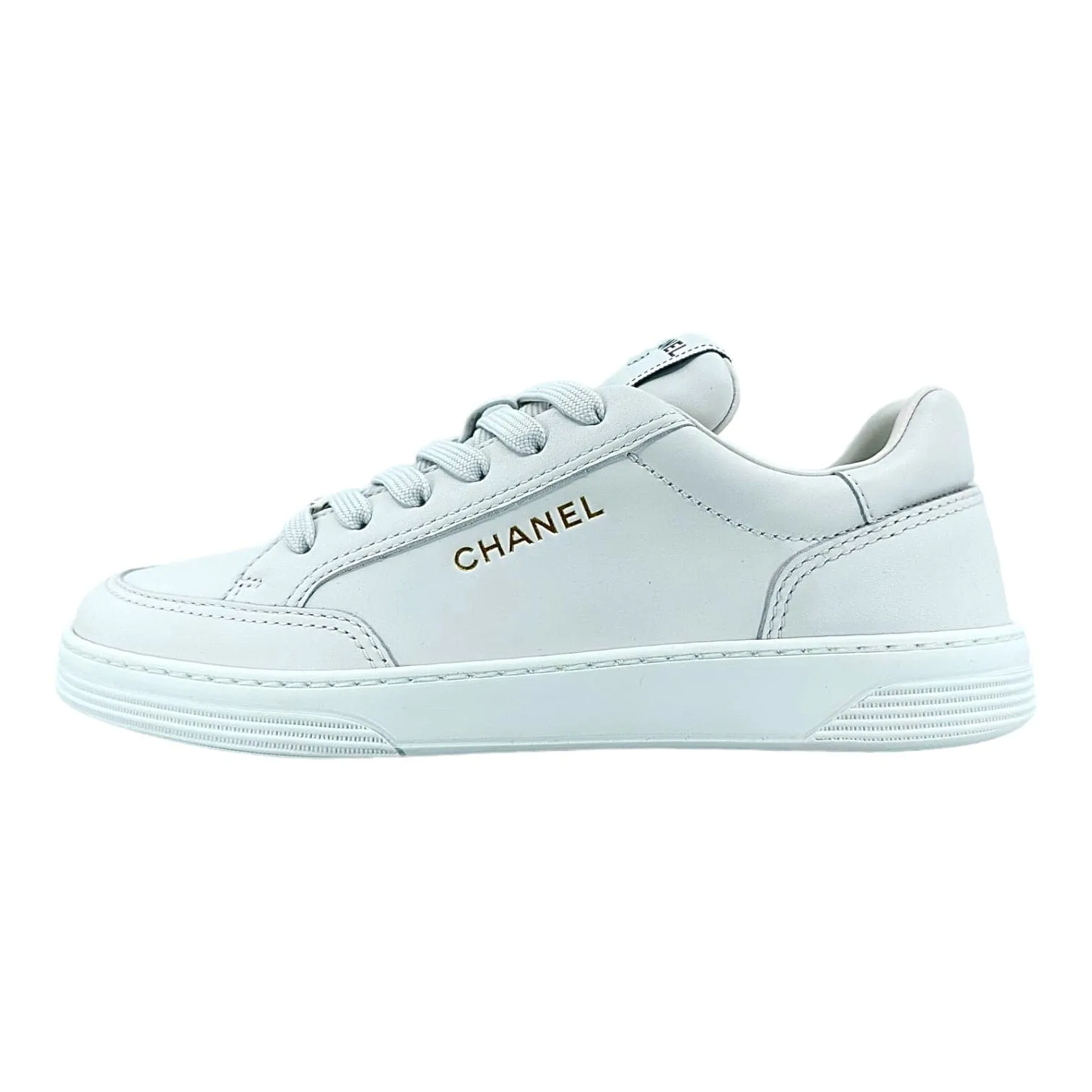 Chanel Low Top Leather Sneaker White
