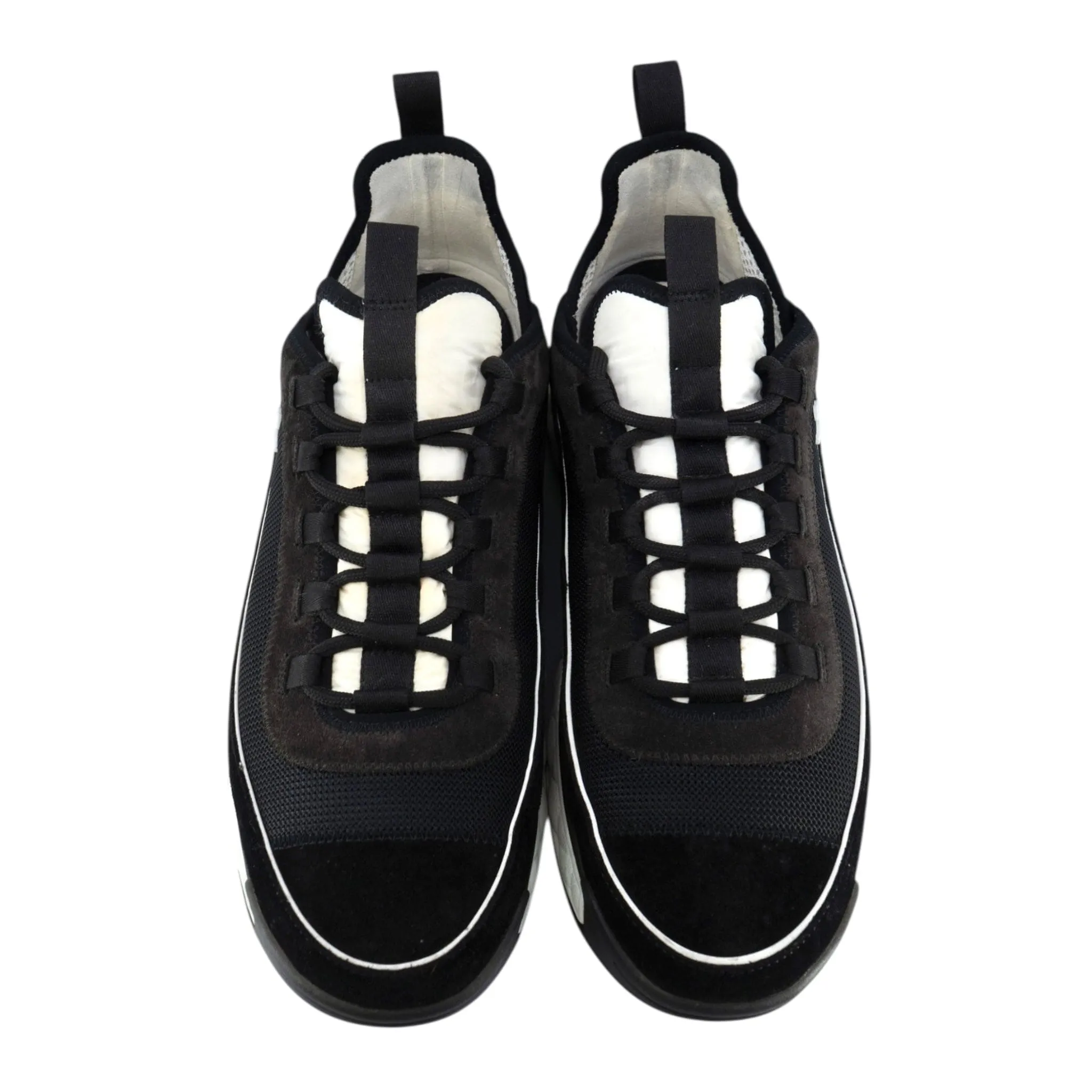 Chanel Mesh CC Sneaker Low Black White Pre-Owned