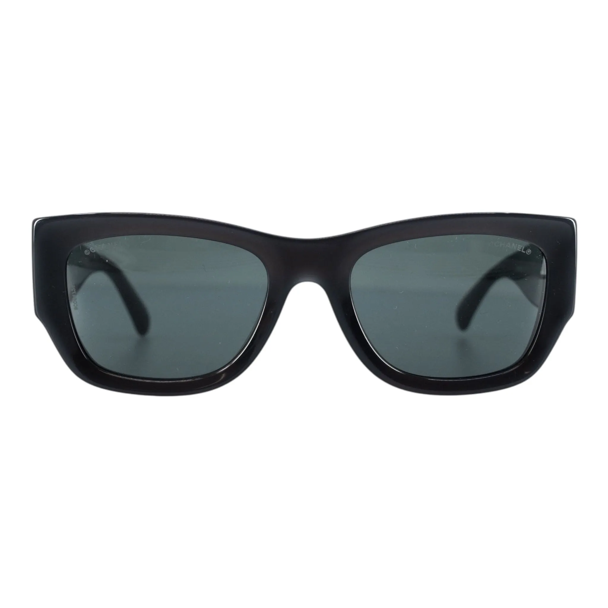 Chanel Rectangle Sunglasses Black Pre-Owned