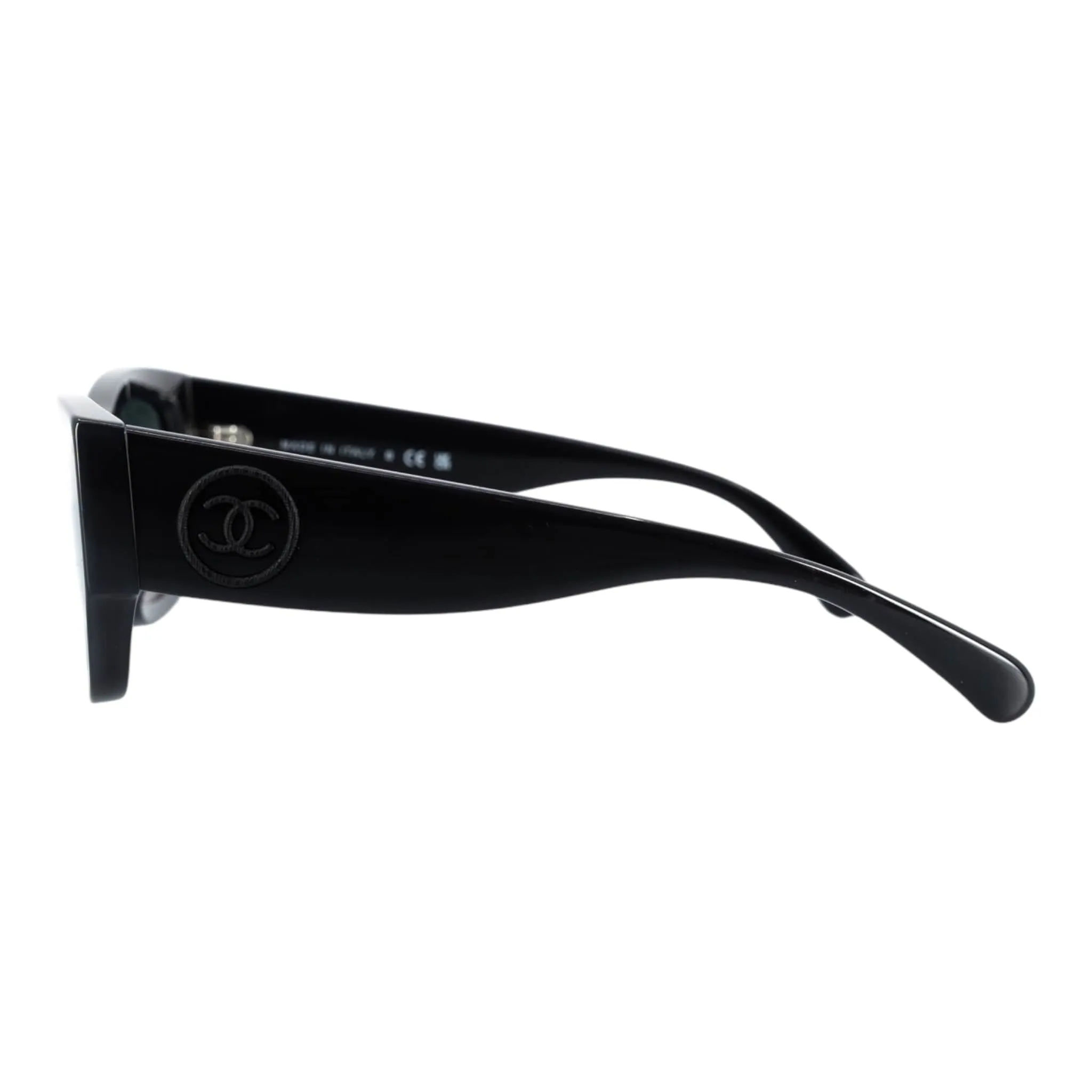 Chanel Rectangle Sunglasses Black Pre-Owned