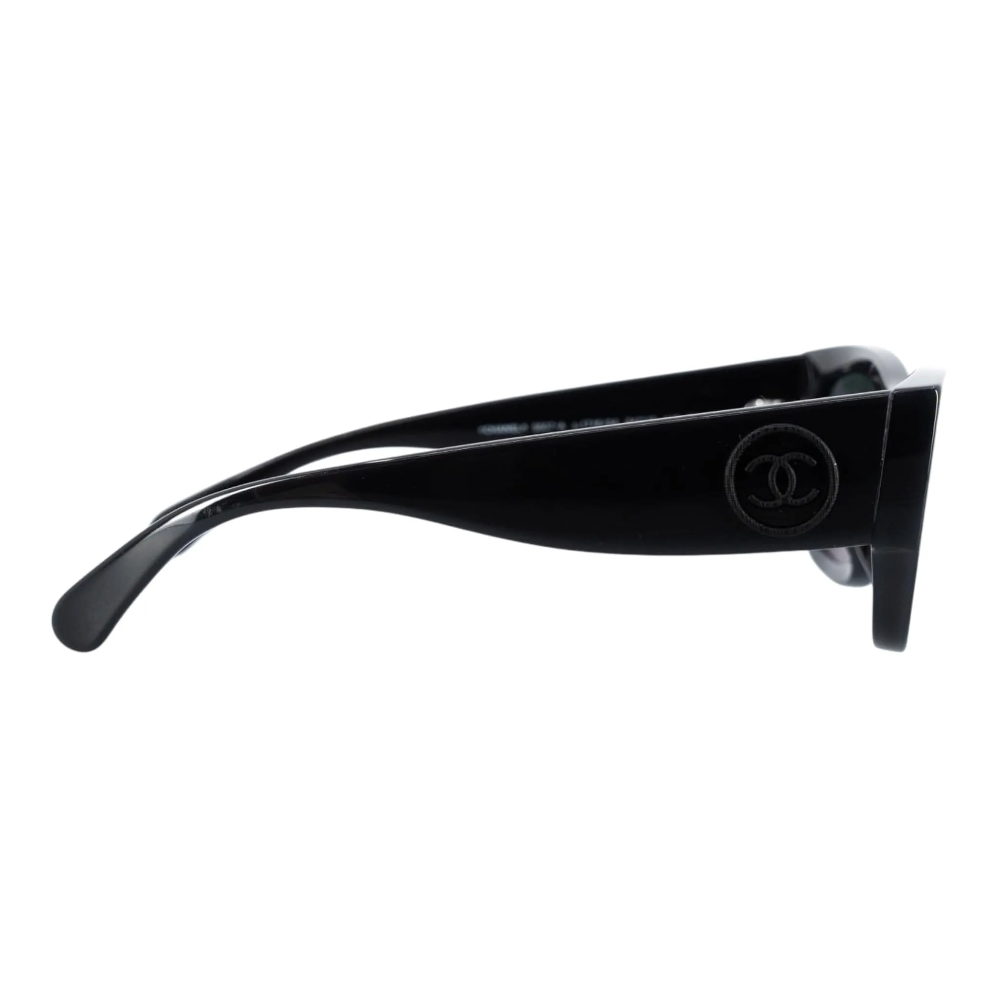 Chanel Rectangle Sunglasses Black Pre-Owned