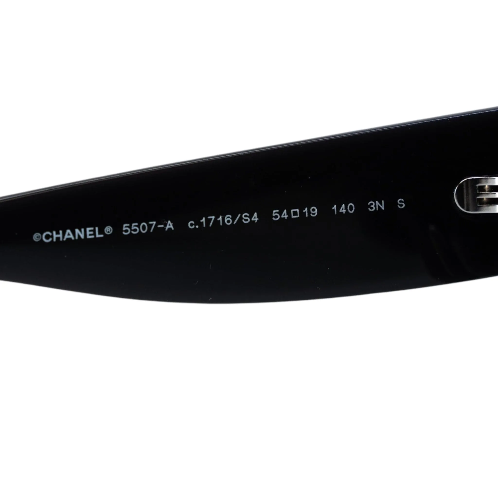 Chanel Rectangle Sunglasses Black Pre-Owned
