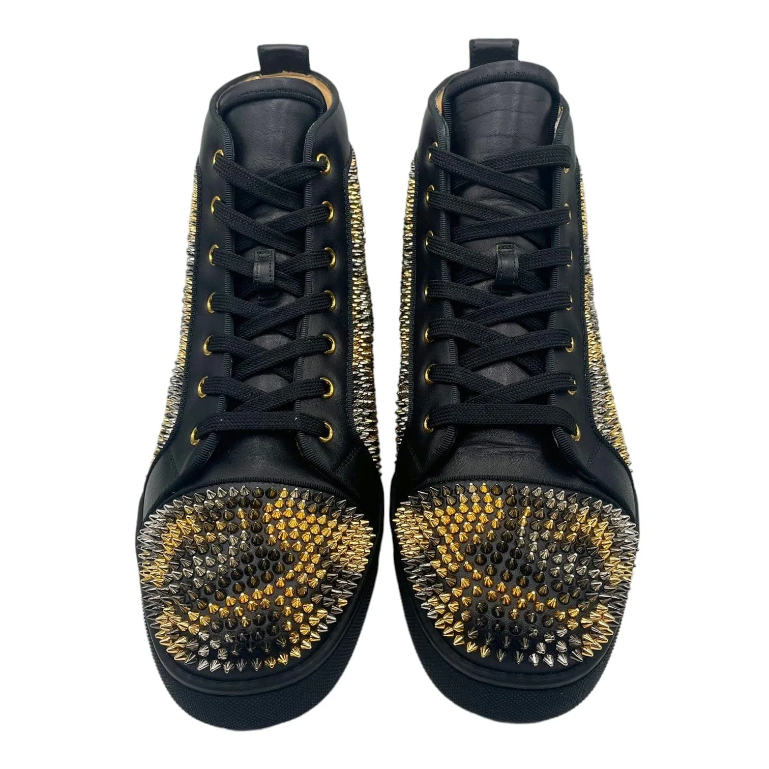 Christian Louboutin Louis Spikes High Leopard Black
