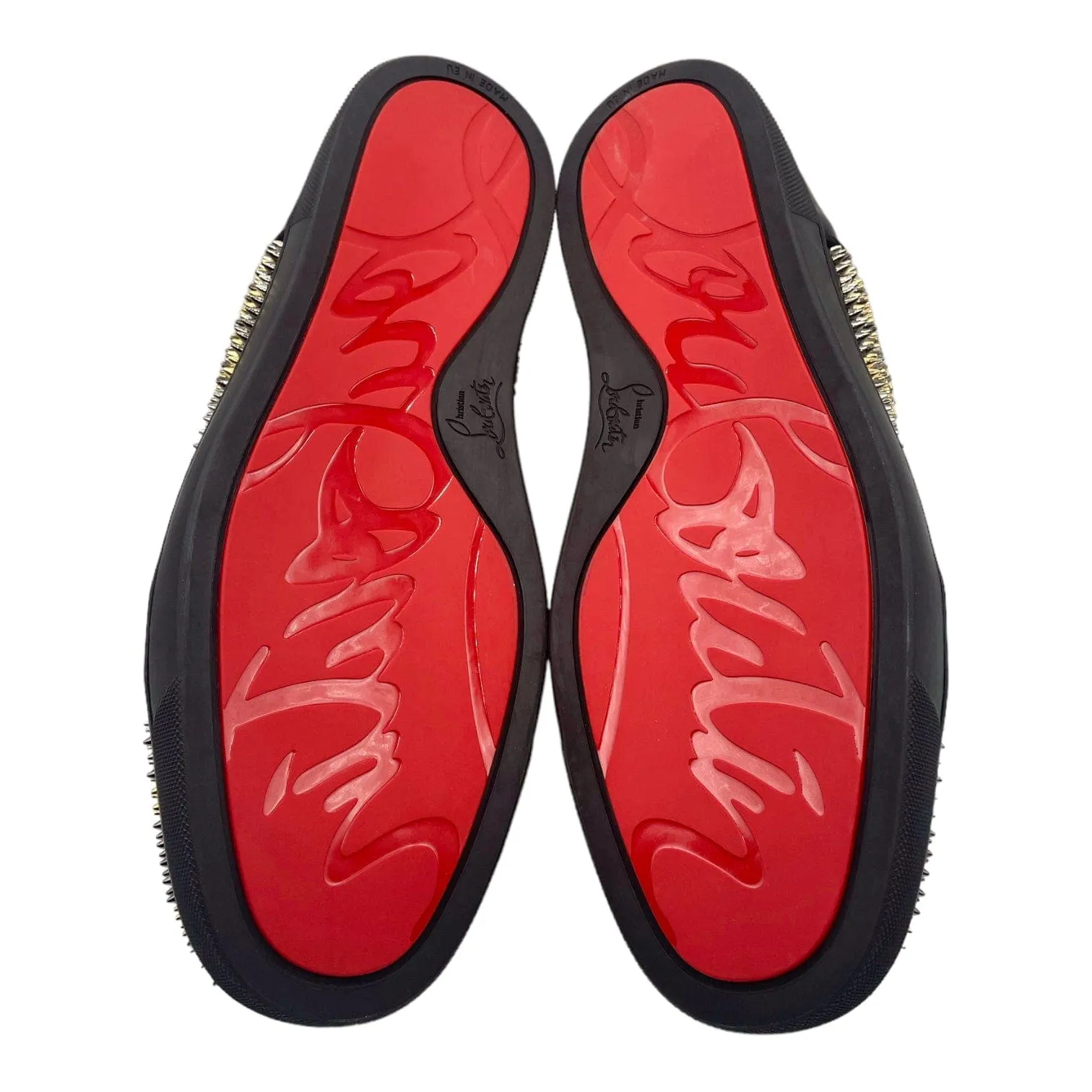 Christian Louboutin Louis Spikes High Leopard Black