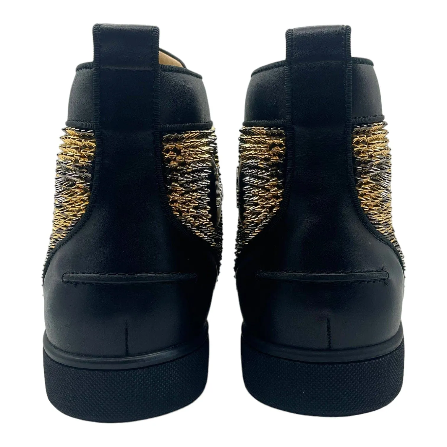 Christian Louboutin Louis Spikes High Leopard Black