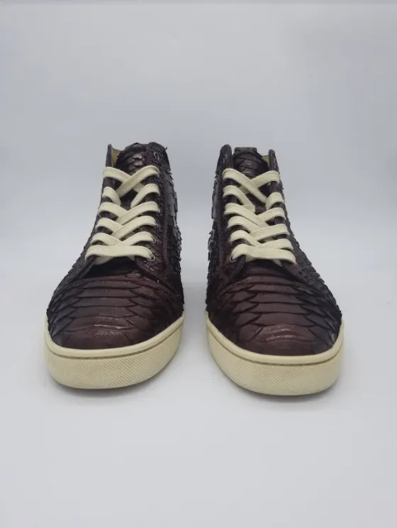 Christian Louboutin Rantus Orlato Python Brown Pre-Owned