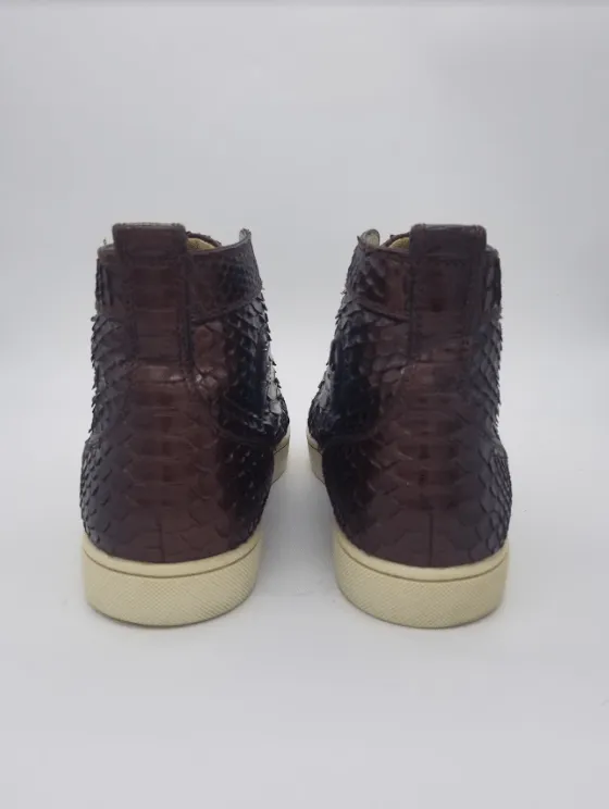 Christian Louboutin Rantus Orlato Python Brown Pre-Owned