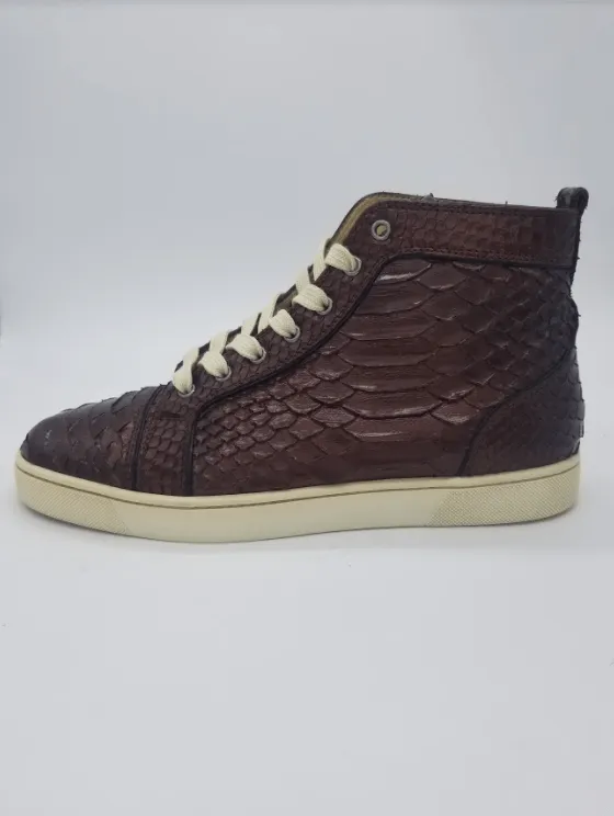 Christian Louboutin Rantus Orlato Python Brown Pre-Owned