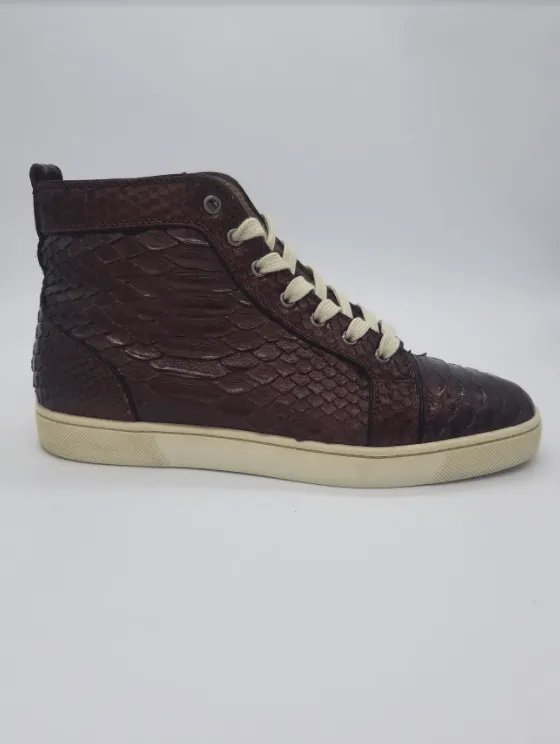 Christian Louboutin Rantus Orlato Python Brown Pre-Owned