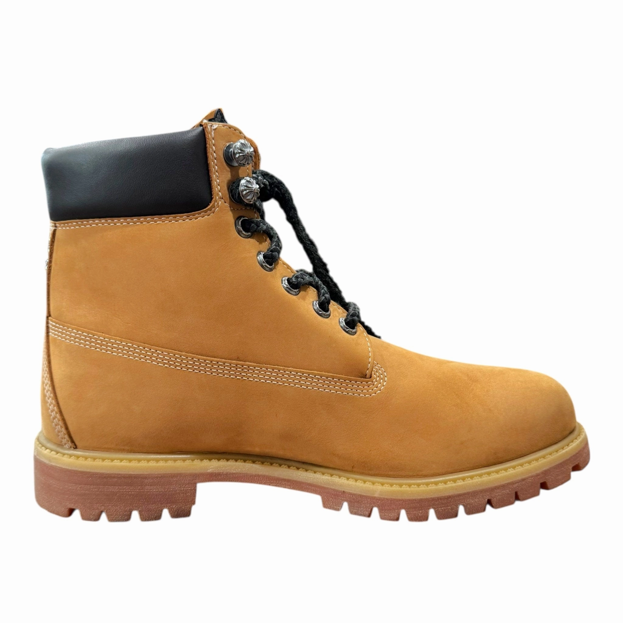Chrome Hearts x Timberland 6 Dagger Ankle Boot Wheat Black Red (12 Cross Patch Custom) Pre-Owned