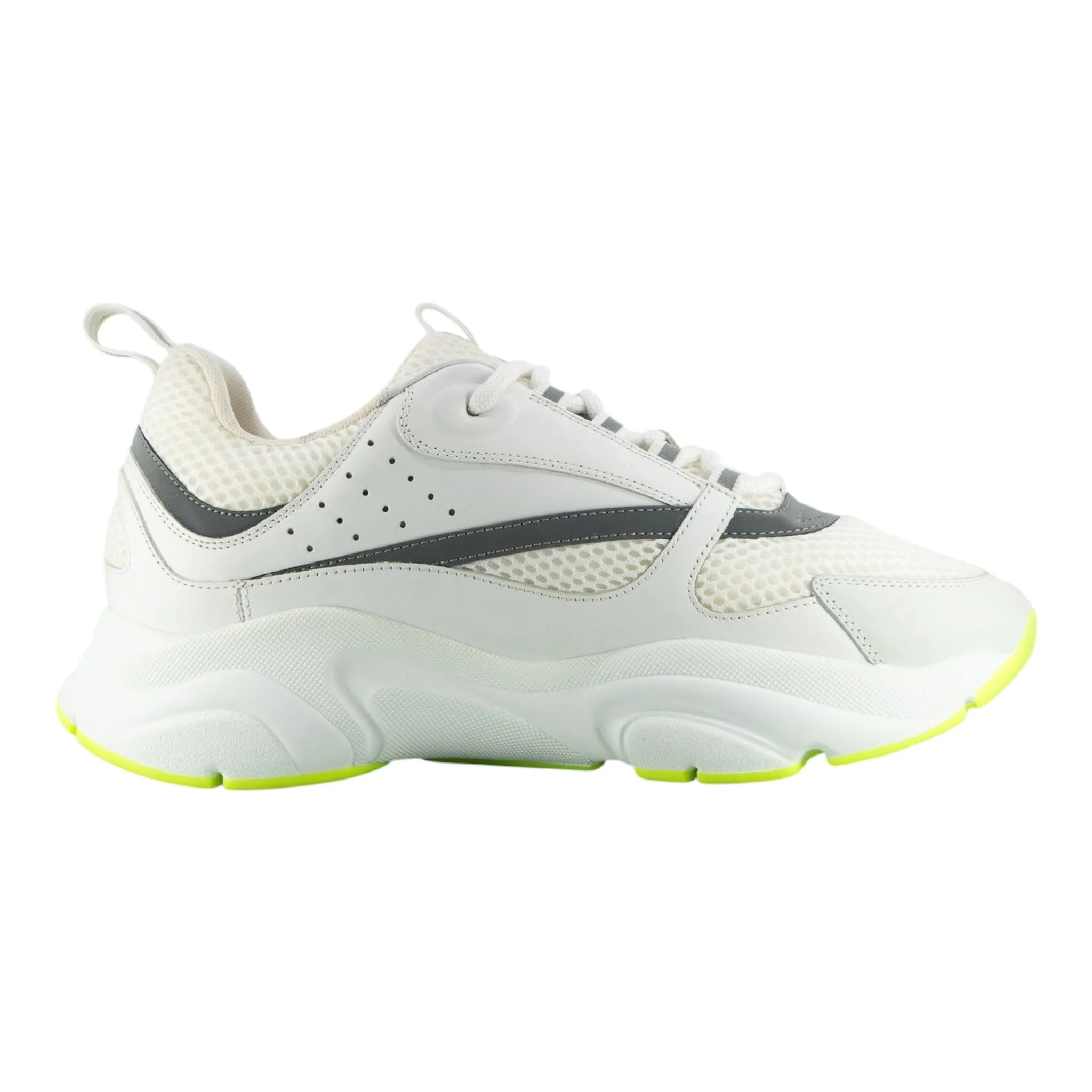 Dior B22 Trainer White Silver Fluo Green