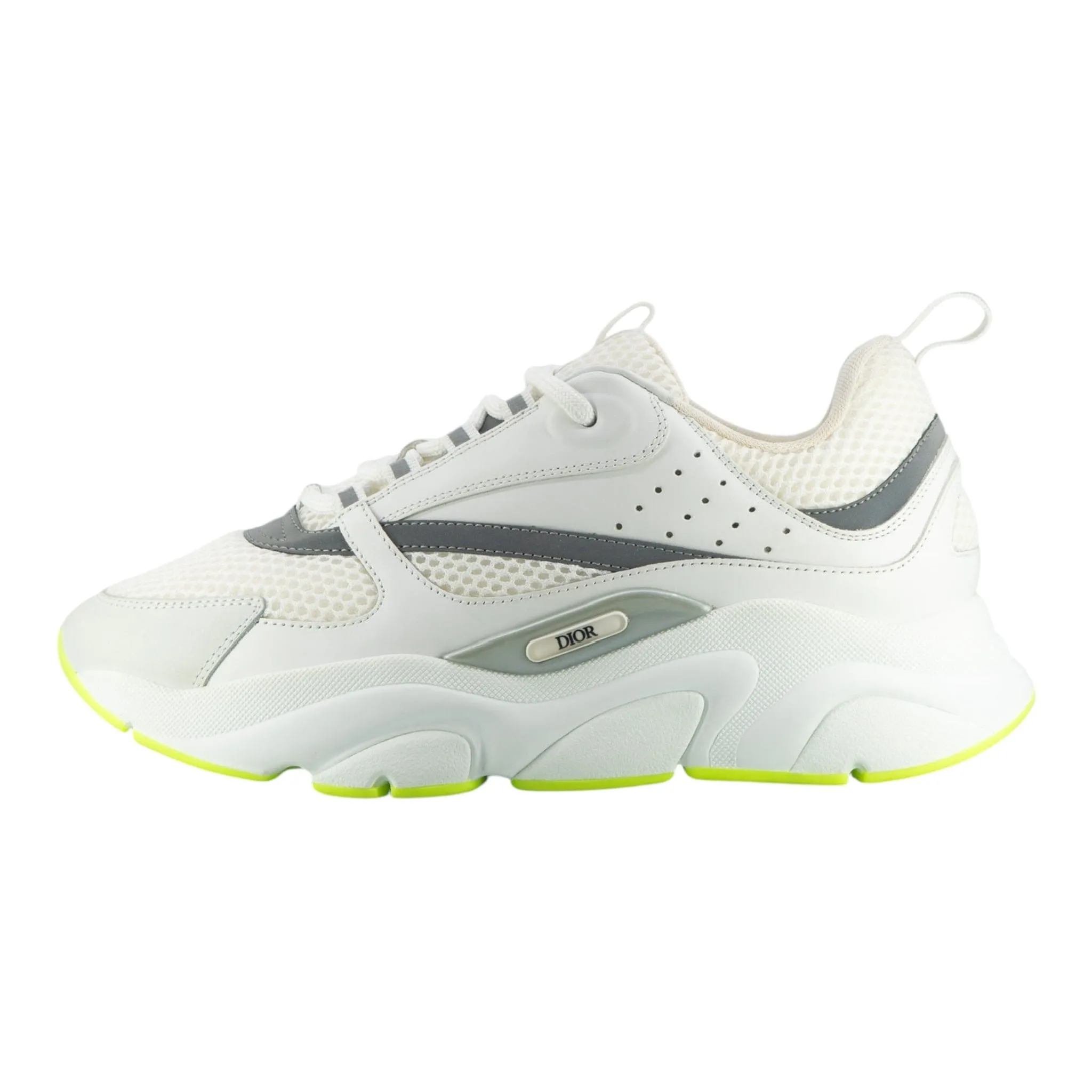 Dior B22 Trainer White Silver Fluo Green
