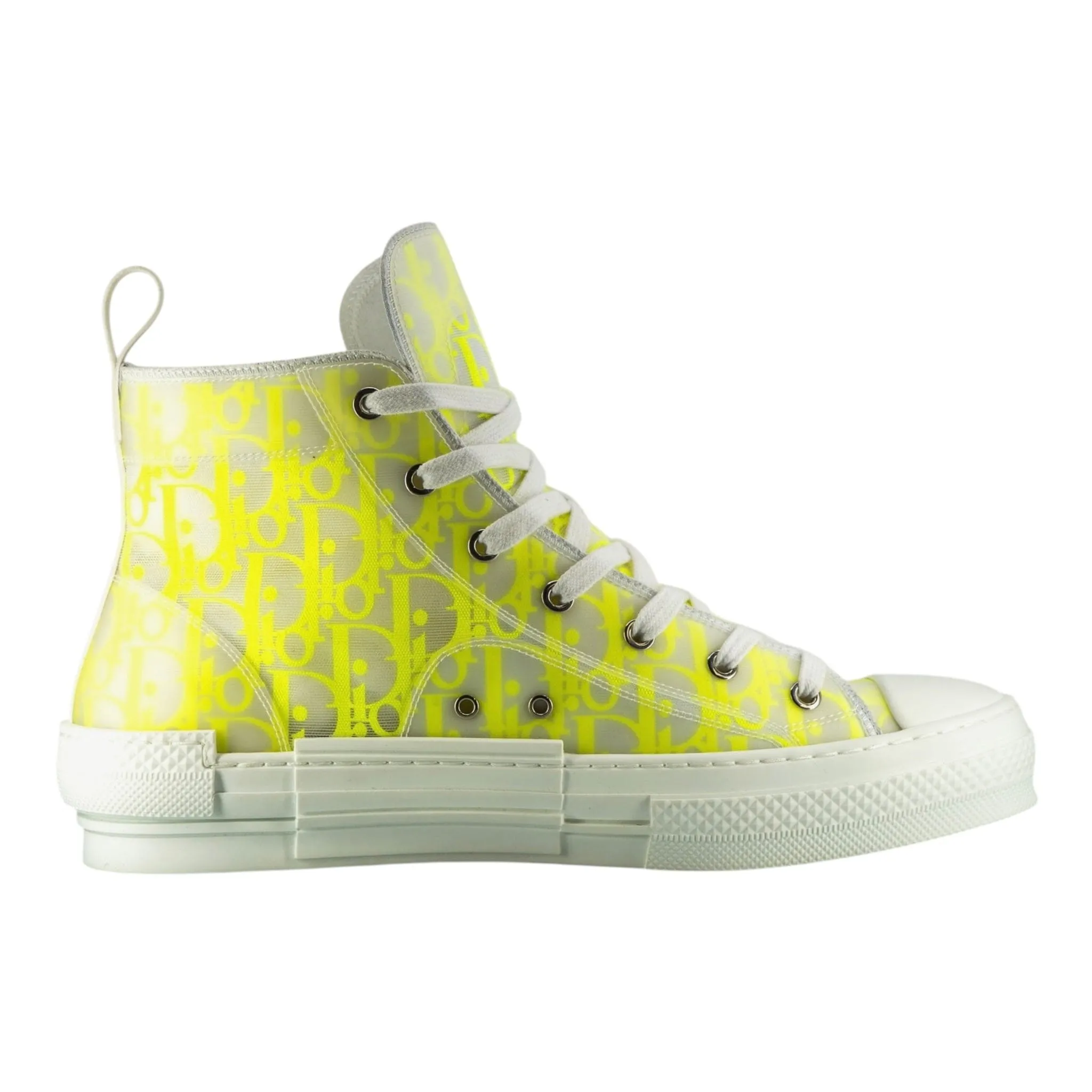 Dior B23 Trainer High Oblique White Yellow