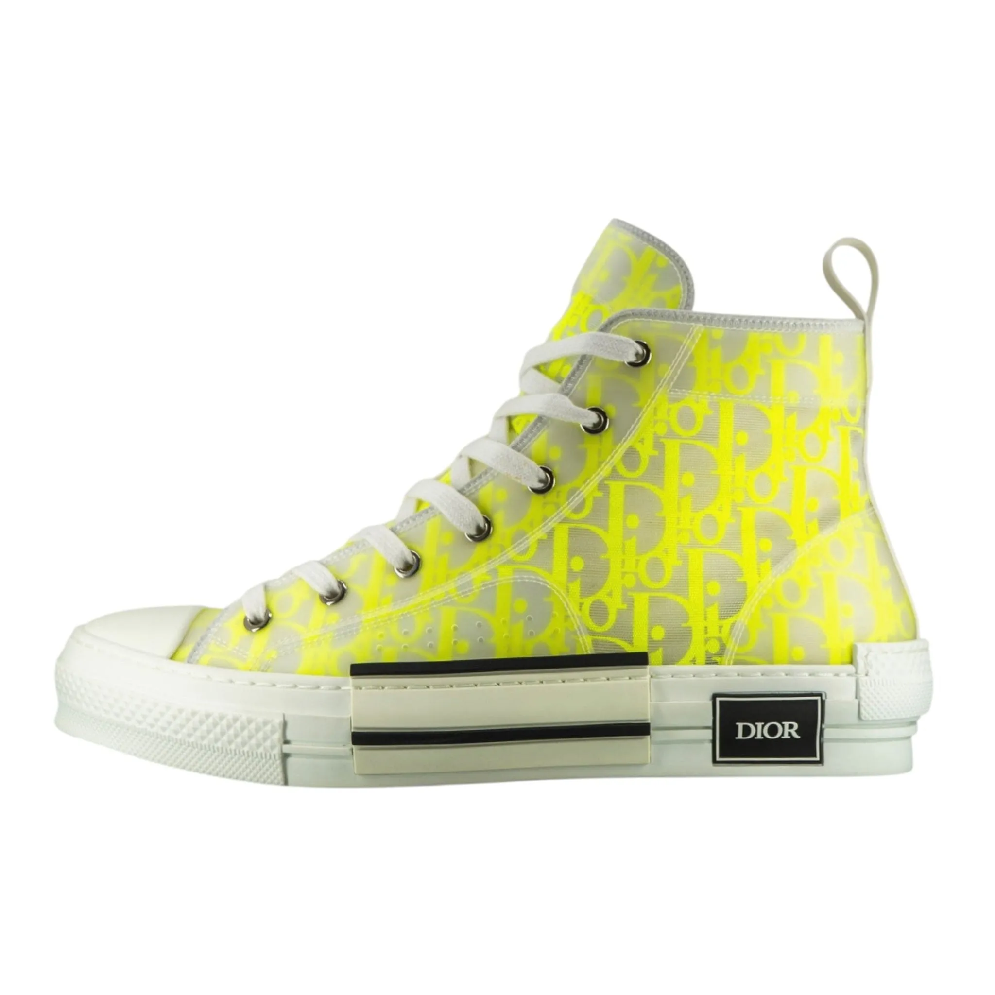 Dior B23 Trainer High Oblique White Yellow