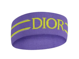 Dior Jacquard Logo Headband Rose Violet Neon Green