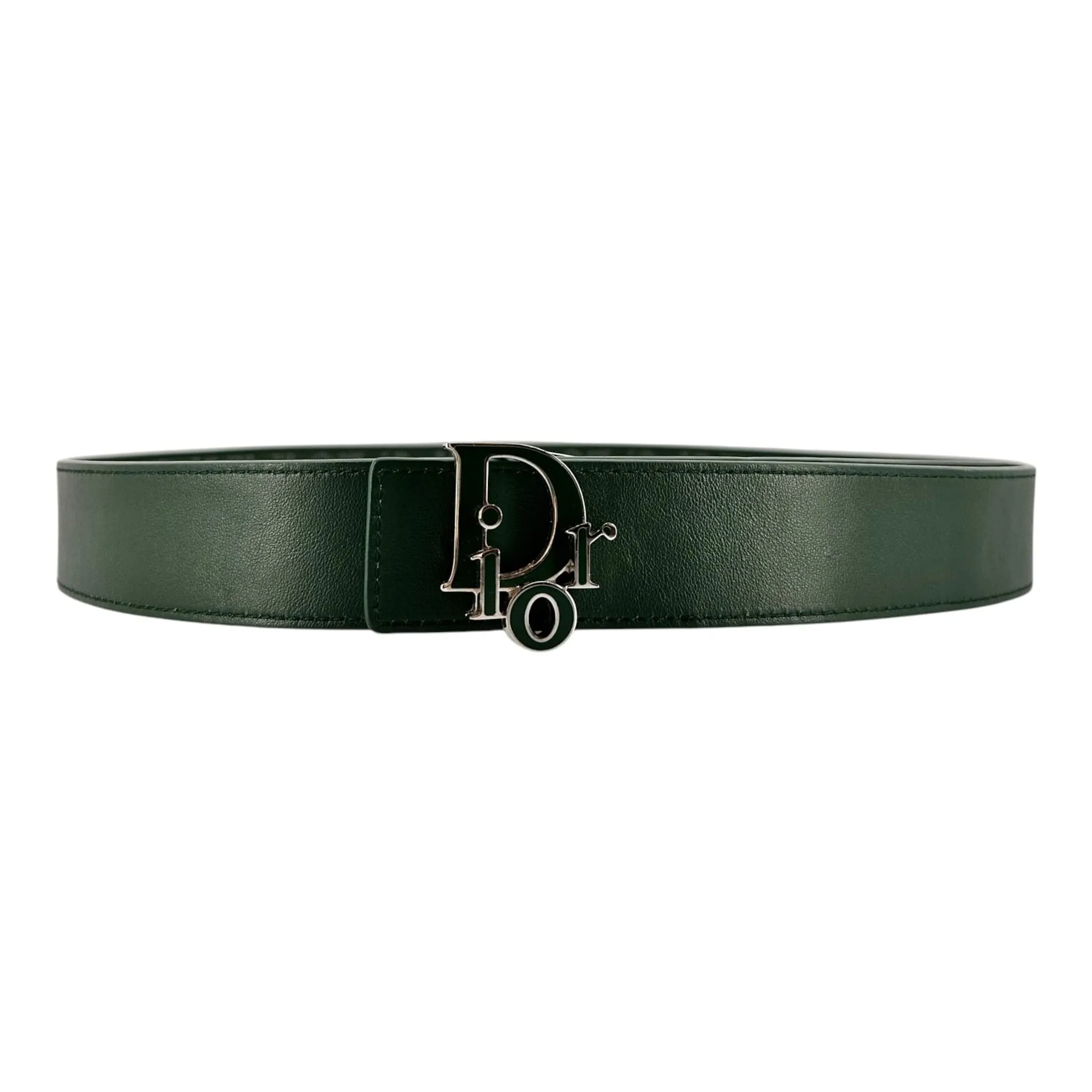 Dior Oblique Buckle World Tour Galaxy Oblique Reversible Belt Green (Green Buckle) Pre-Owned
