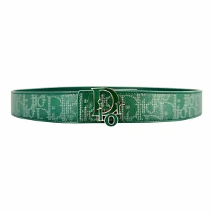 Dior Oblique Buckle World Tour Galaxy Oblique Reversible Belt Green (Green Buckle) Pre-Owned