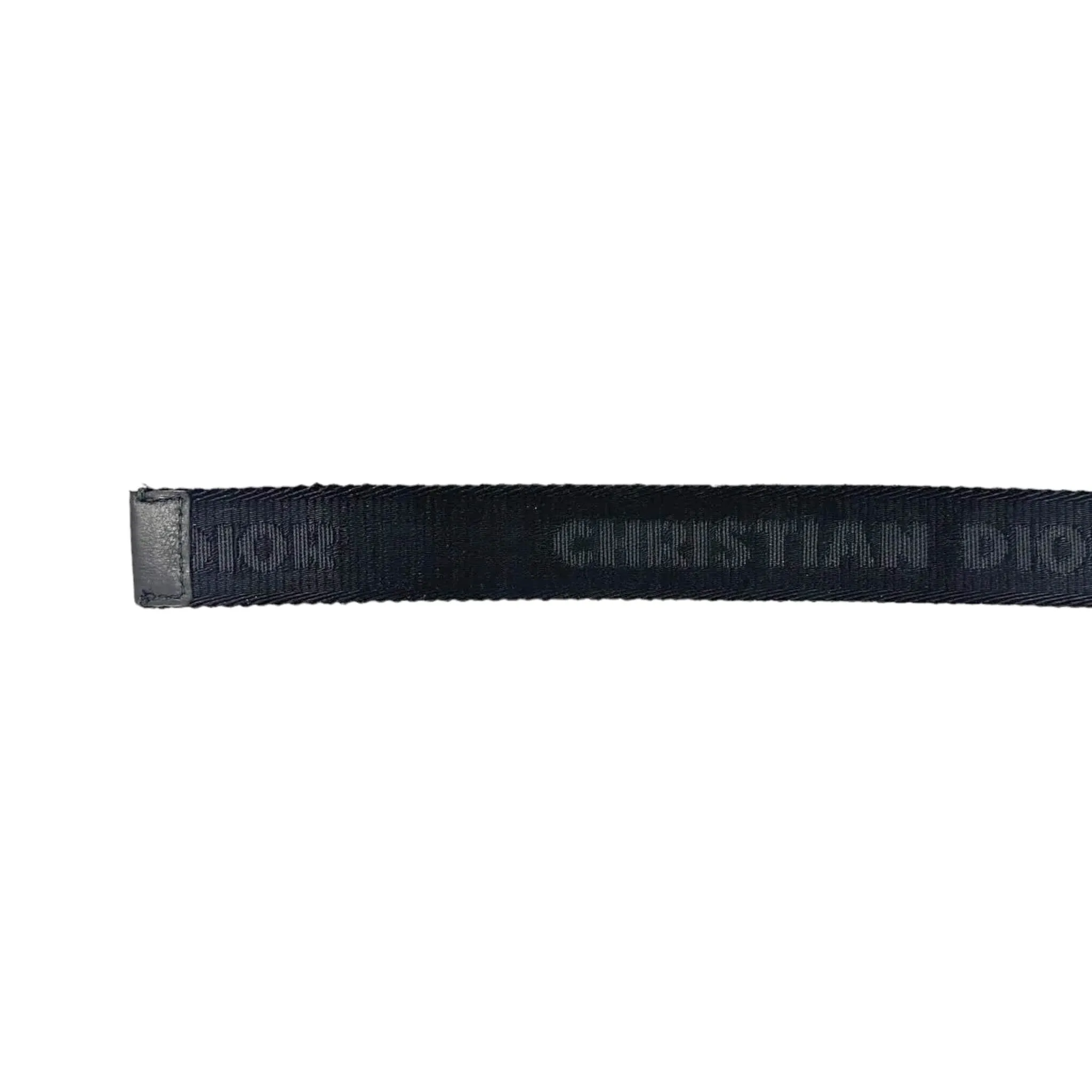 Dior Strap Clip Canvas Belt Black Pre-Owned