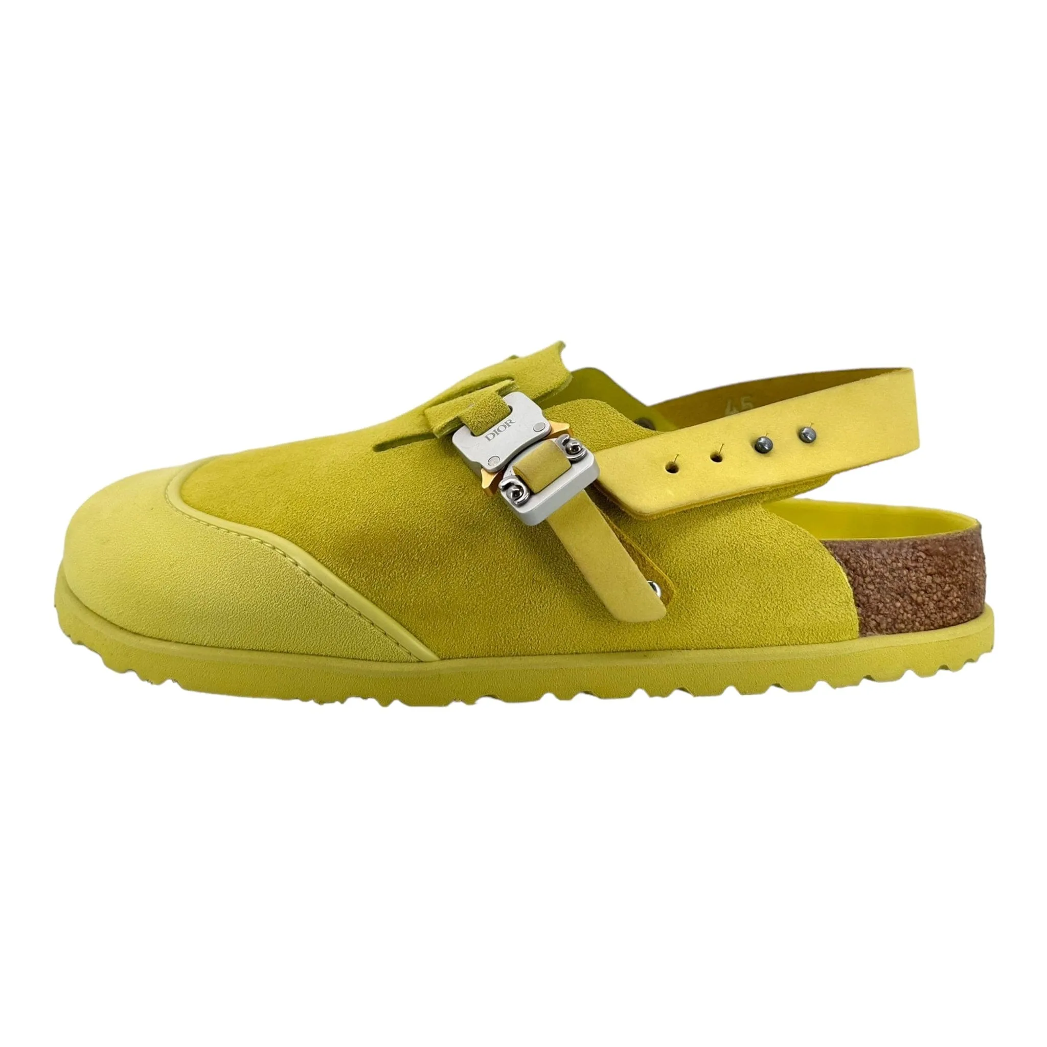 Dior x Birkenstock Mule Tokio Nubuck Calfskin Pastel Yellow Pre-Owned