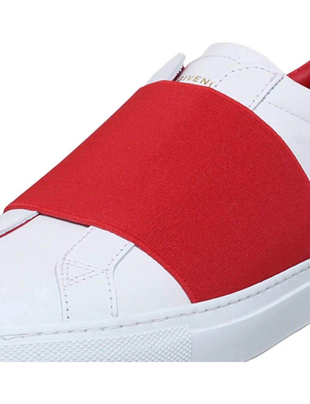 Givenchy Elastic Band Slip-On Sneaker Low White Red