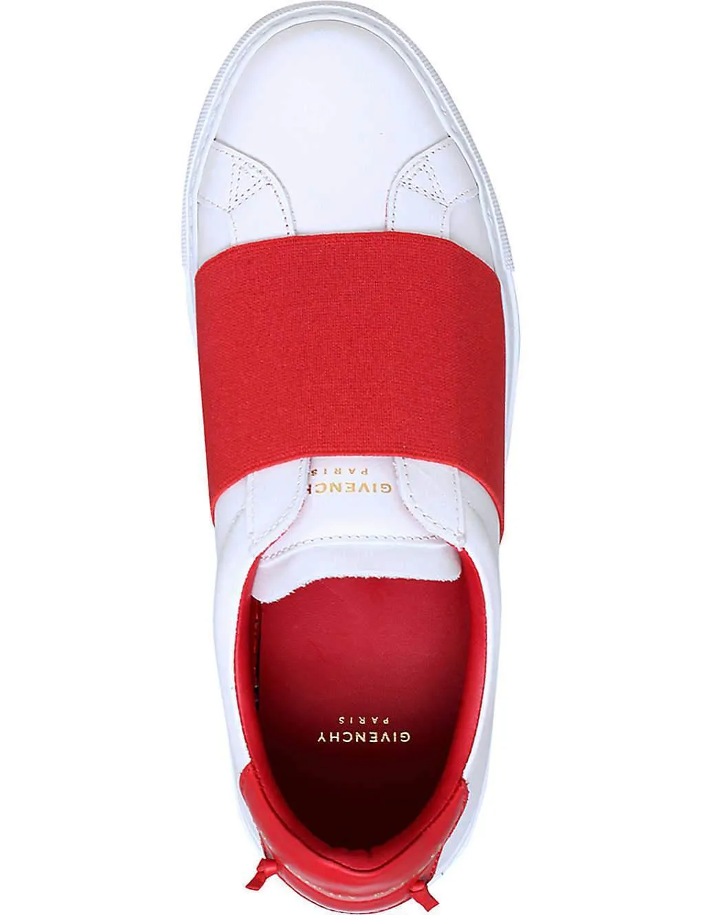 Givenchy Elastic Band Slip-On Sneaker Low White Red