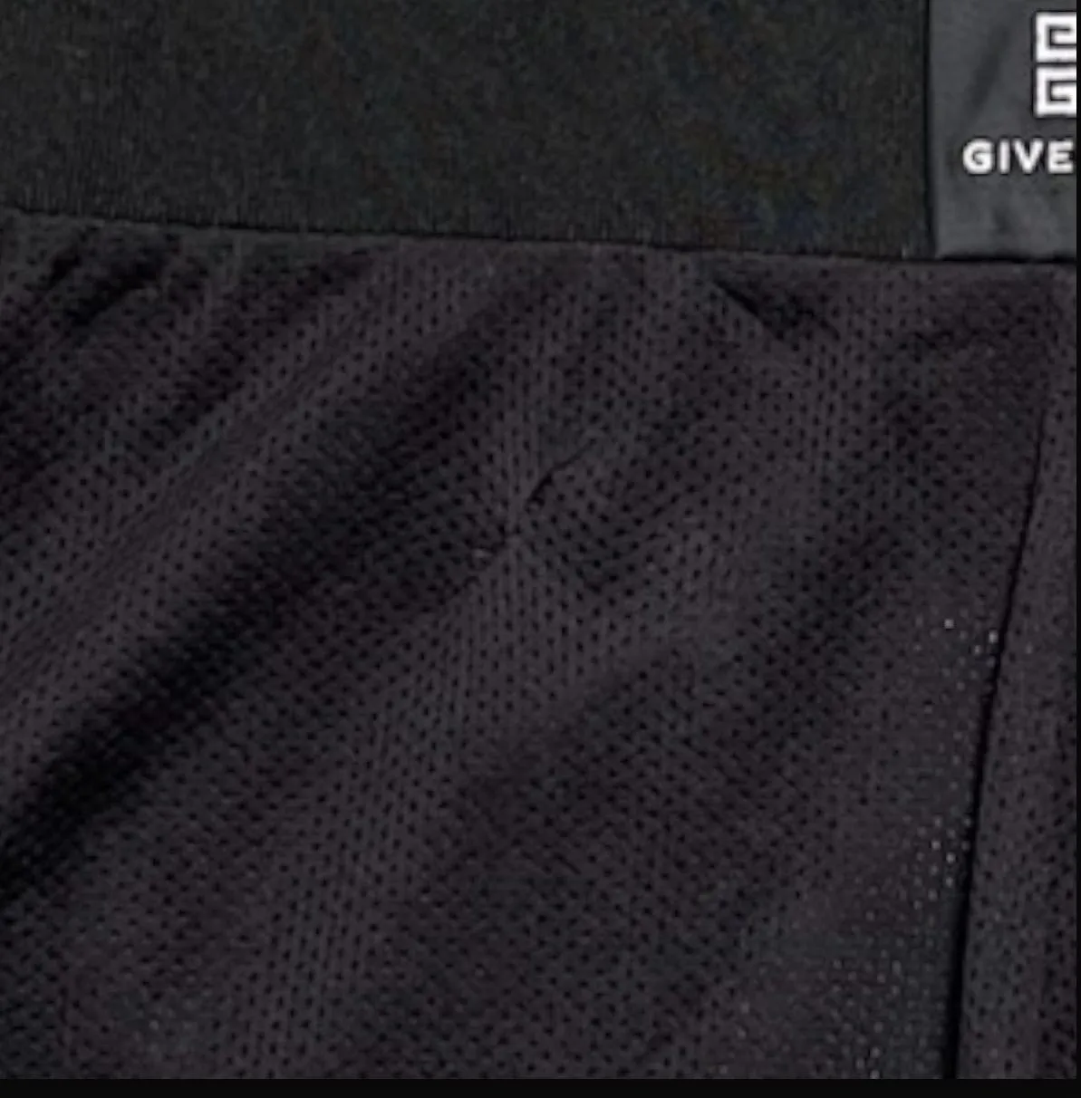 Givenchy Wide Leg Grosgrain Trimmed Mesh Shorts Black