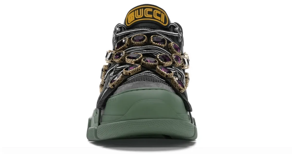 Gucci Flashtrek SEGA Green Removable Crystal