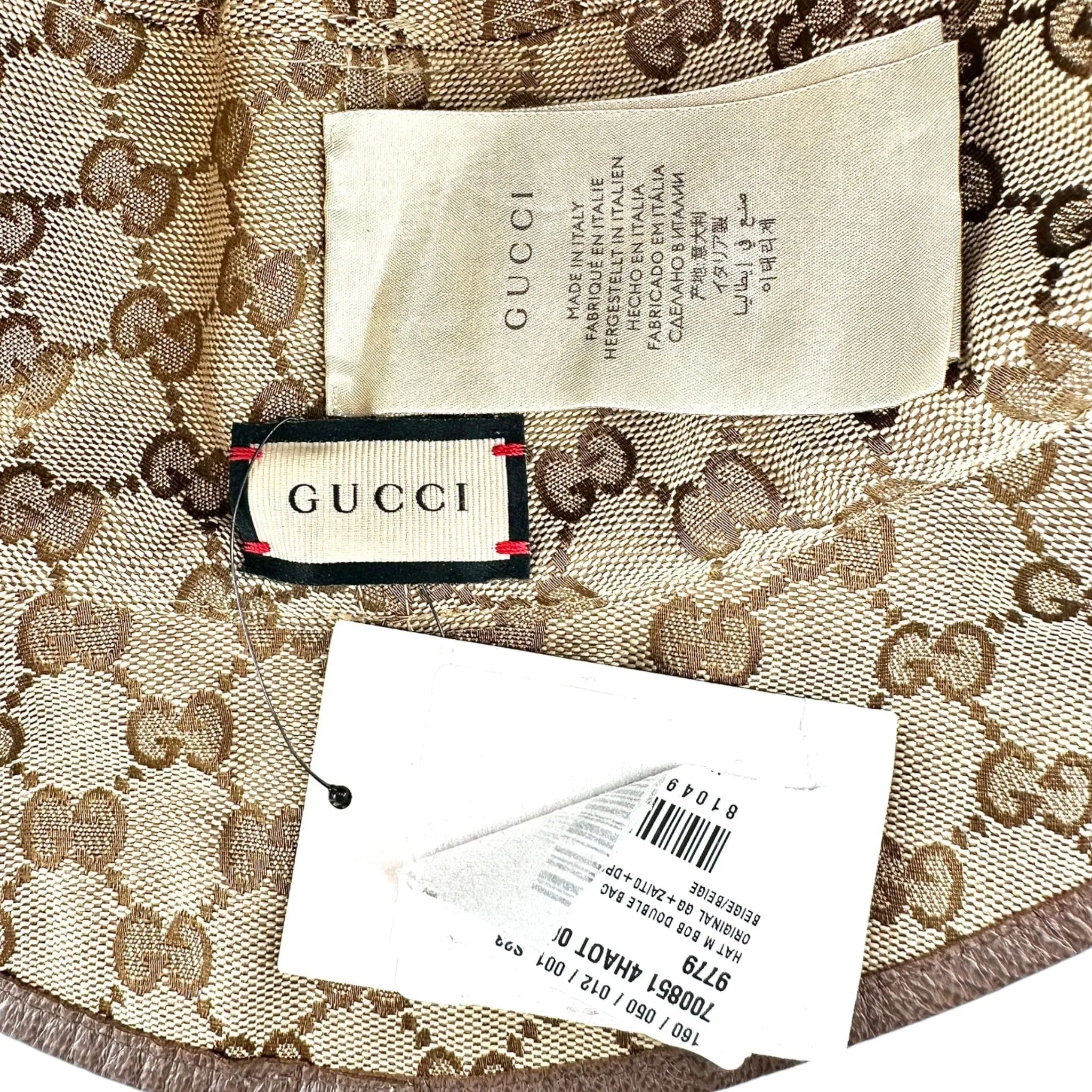 Gucci GG Supreme Reversible Bucket Hat Bucket Hat Beige Brown