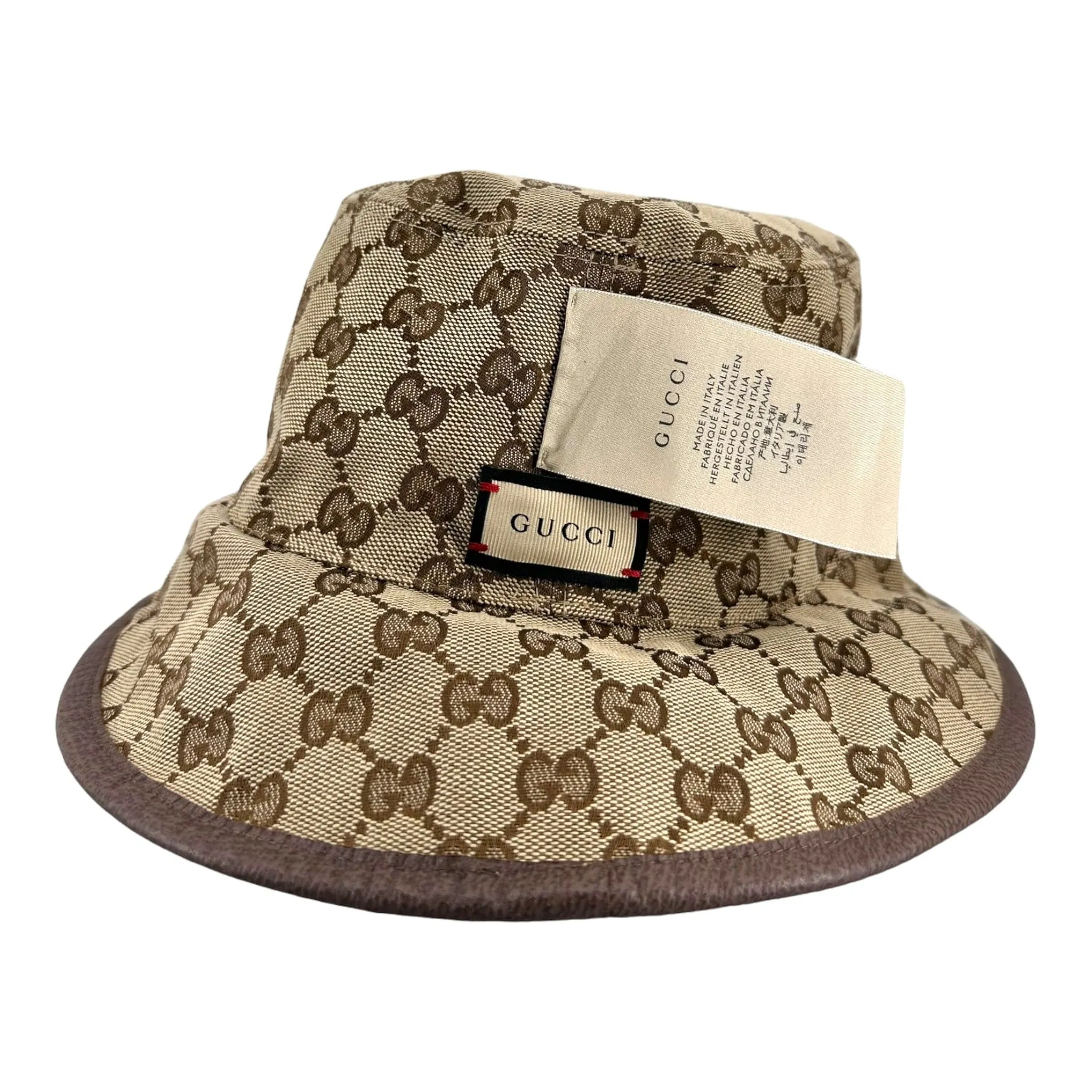 Gucci GG Supreme Reversible Bucket Hat Bucket Hat Beige Brown