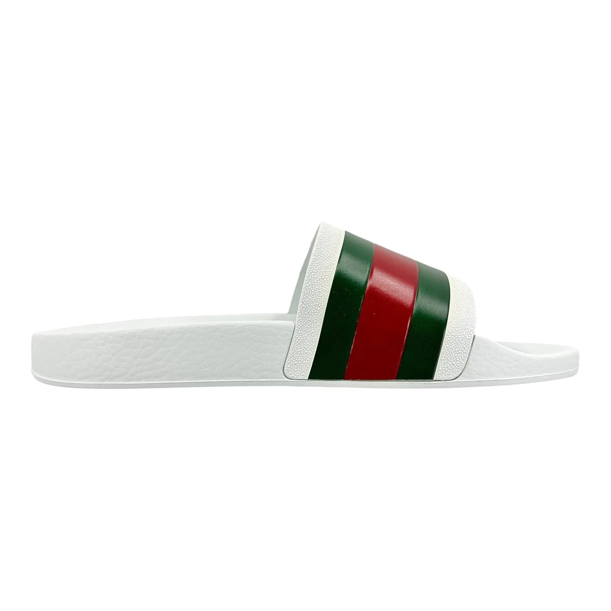 Gucci Pursuit Pool Slide Sandal White Red Green