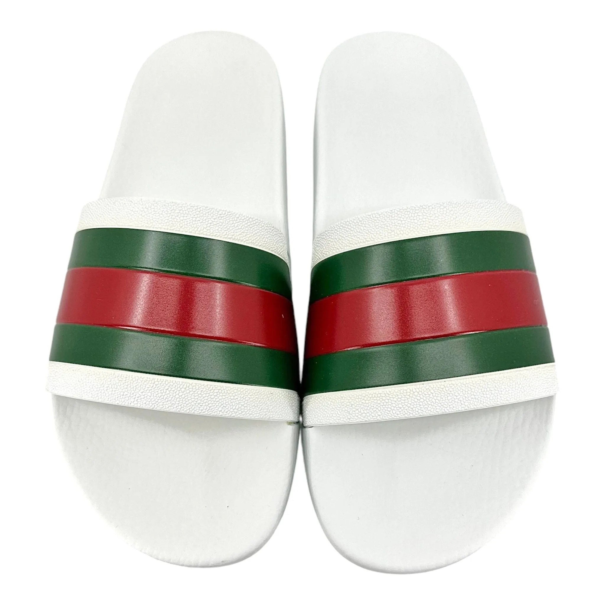 Gucci Pursuit Pool Slide Sandal White Red Green