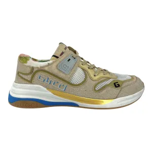 Gucci Ultrapace Glitter Printed Sneaker Beige Gold Pre-Owned