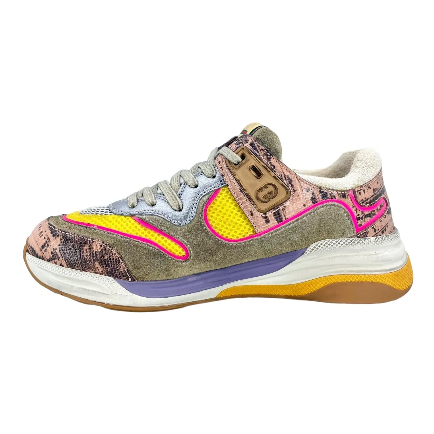 Gucci Ultrapace Sneaker  Snakeskin Pink Yellow (W) Pre-Owned
