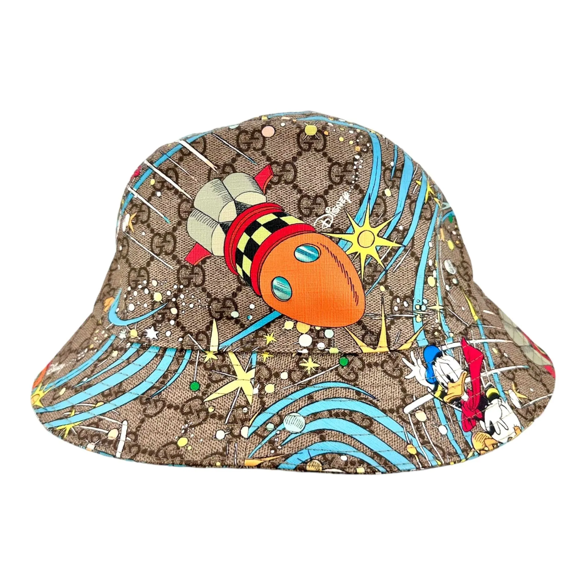 Gucci x Disney Donald Duck Supreme Canvas Hat Beige Pre-Owned