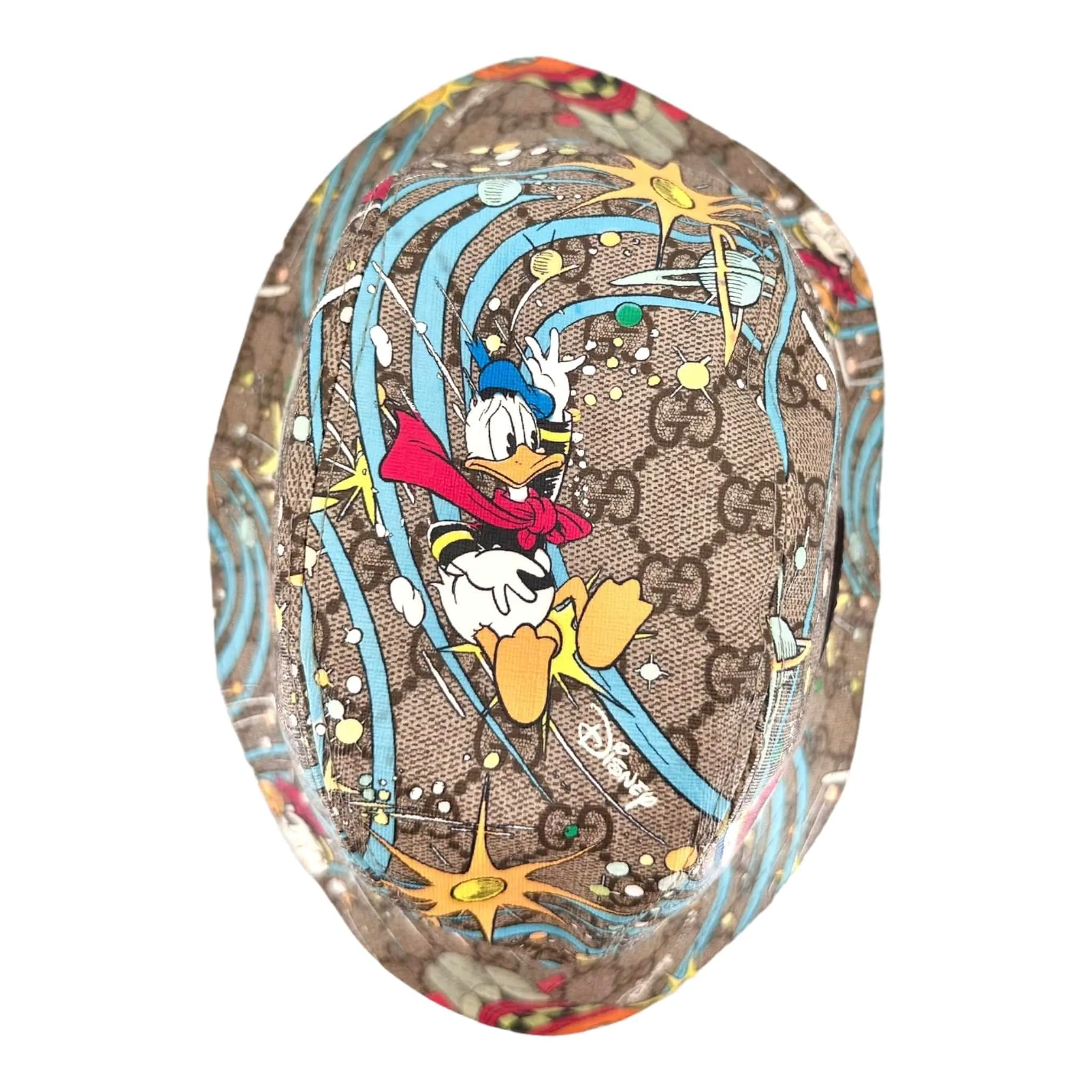 Gucci x Disney Donald Duck Supreme Canvas Hat Beige Pre-Owned