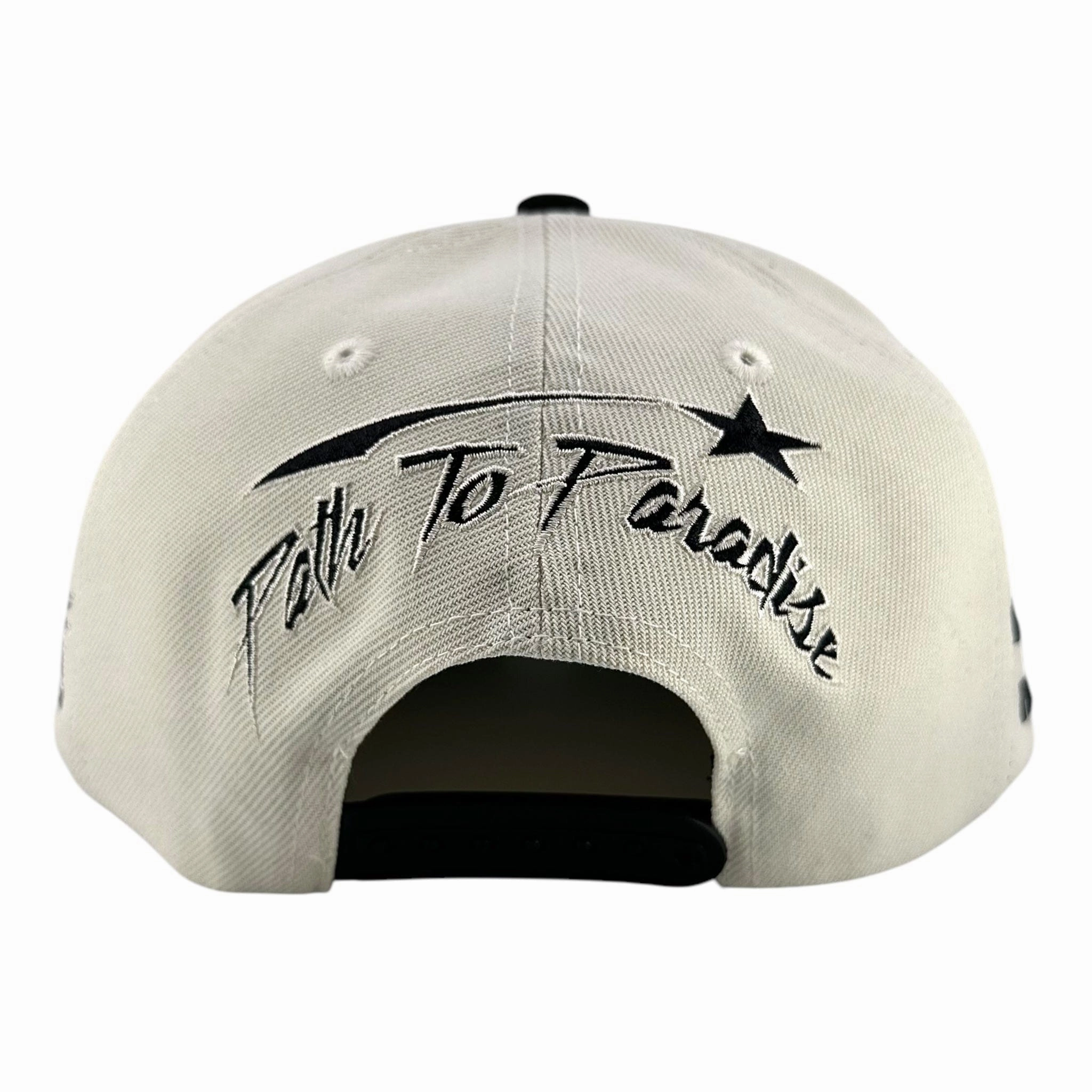 Hellstar Shark Teeth Snapback Hat Off White Black
